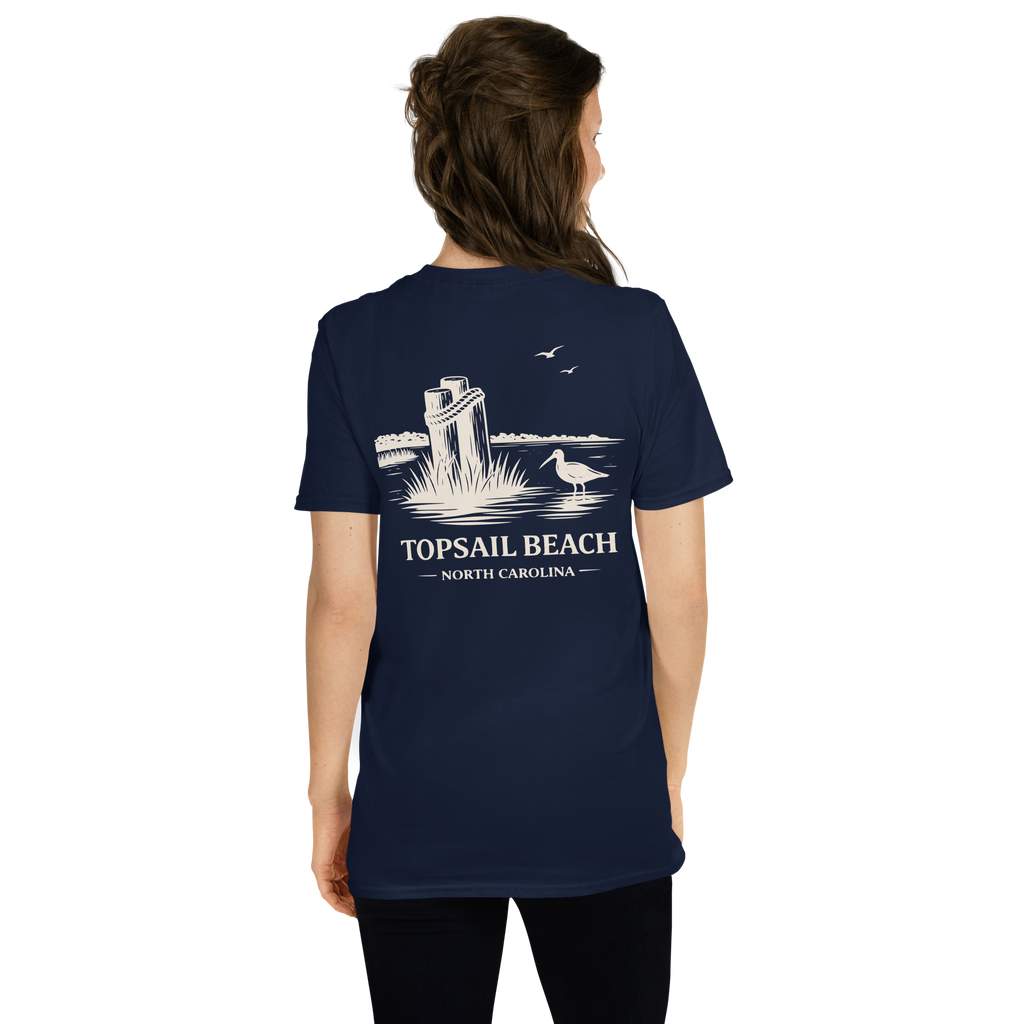 Topsail Beach, NC - The Sandpiper - Unisex T-Shirt