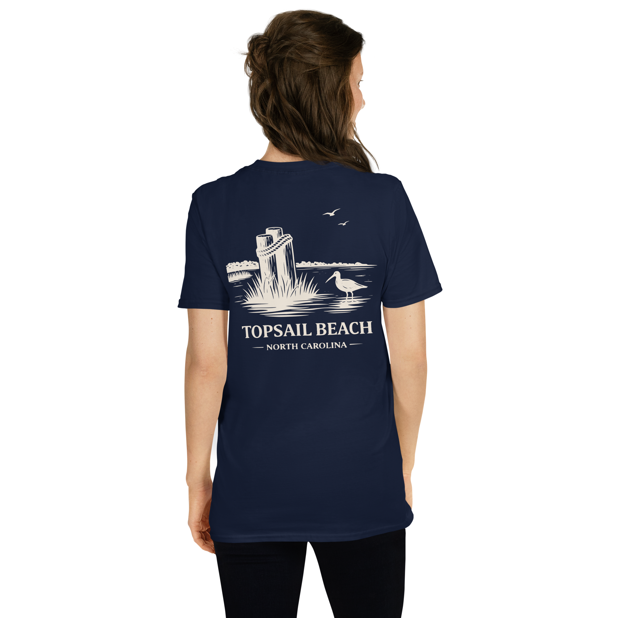 Topsail Beach, NC - The Sandpiper - Unisex T-Shirt