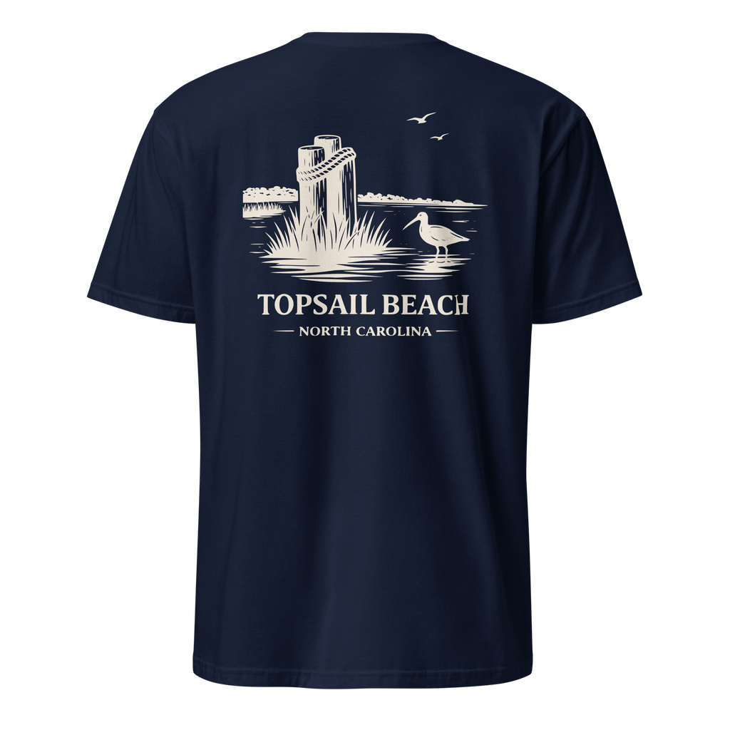 Topsail Beach, NC - The Sandpiper - Unisex T-Shirt