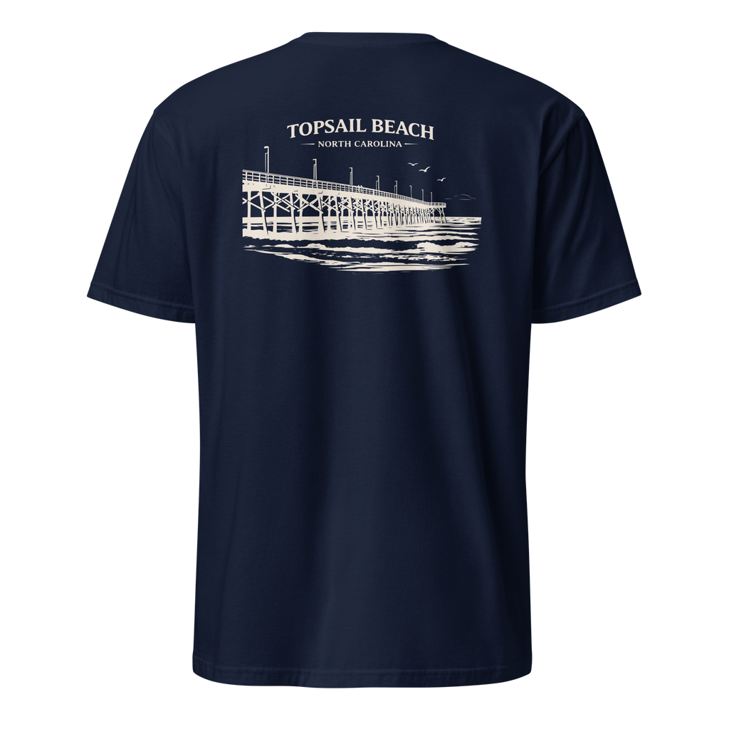 Topsail Beach, NC - Topsail Beach Pier - Unisex T-Shirt