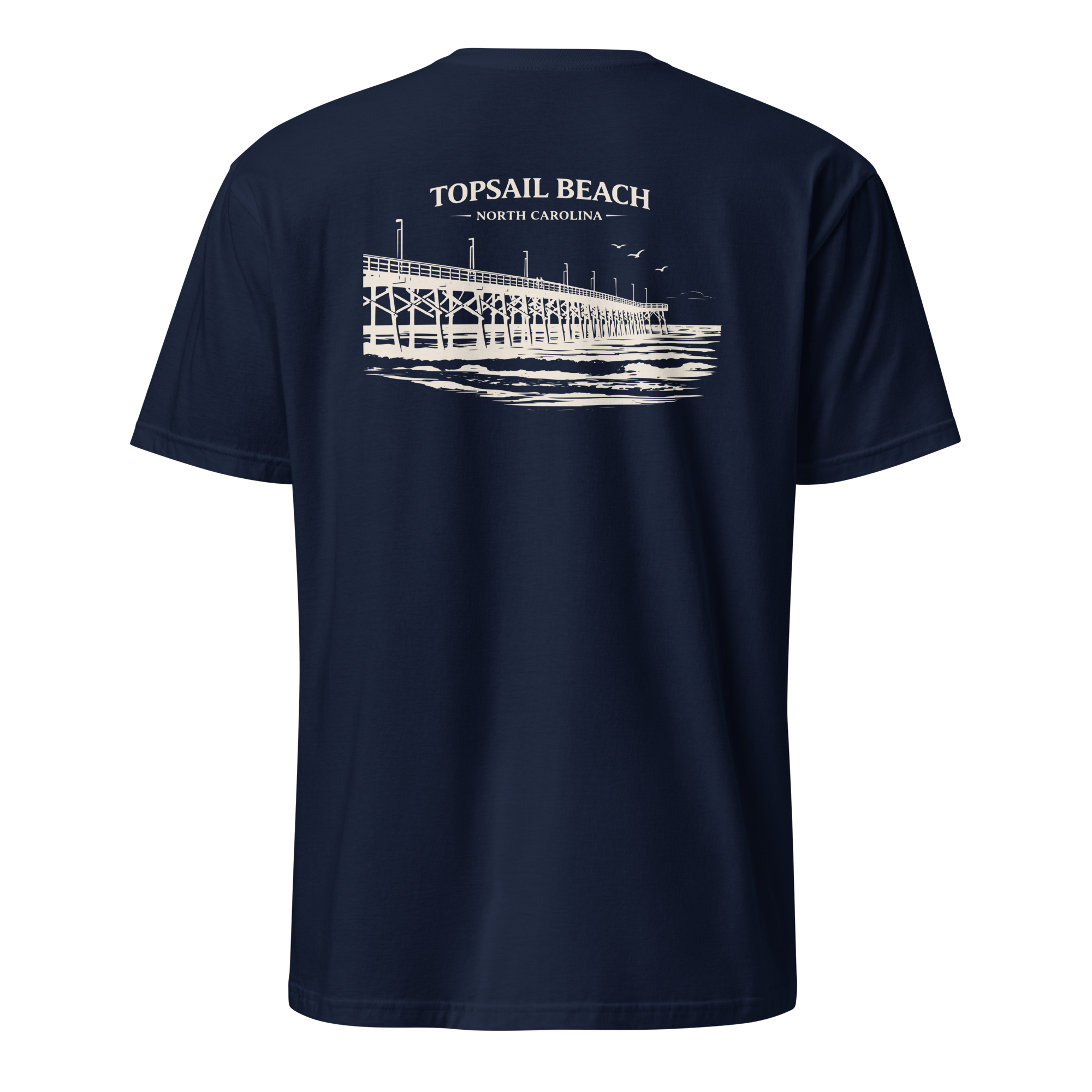 Topsail Beach, NC - Topsail Beach Pier - Unisex T-Shirt