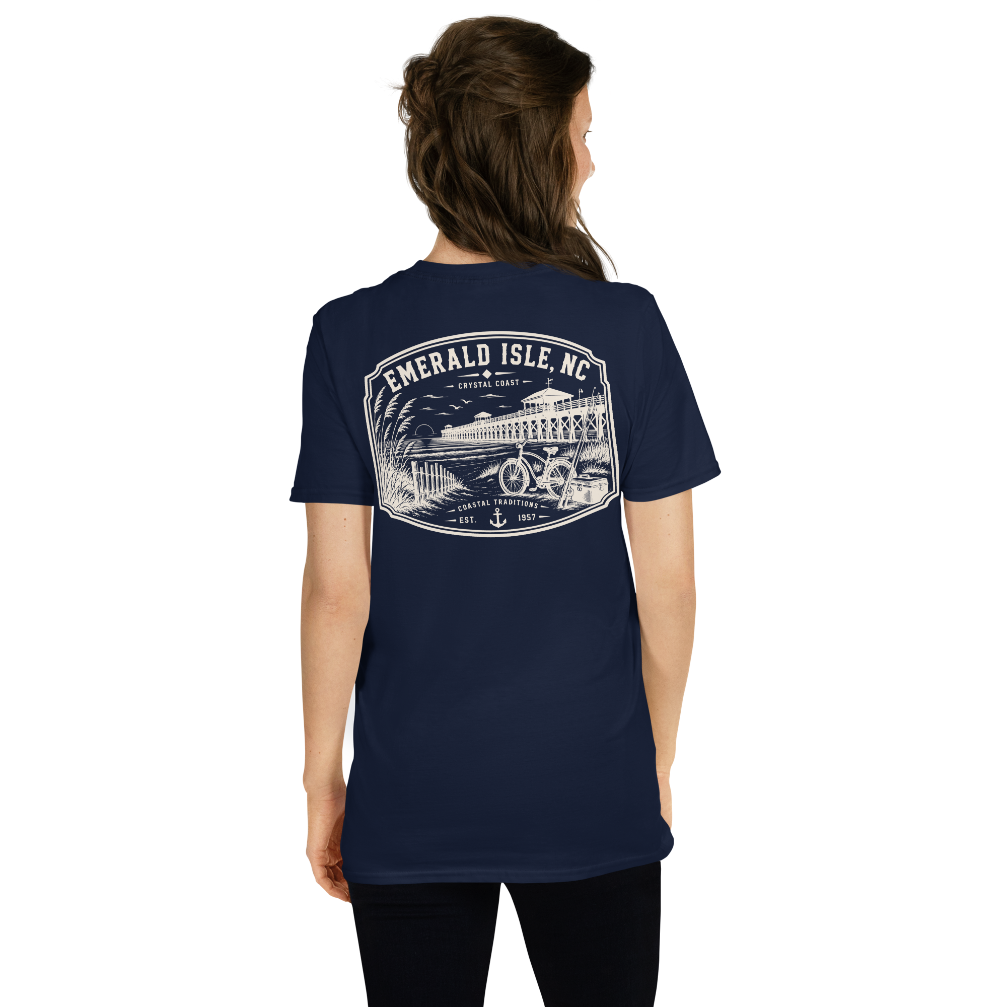 Emerald Isle, NC - Day By The Pier - Unisex T-Shirt