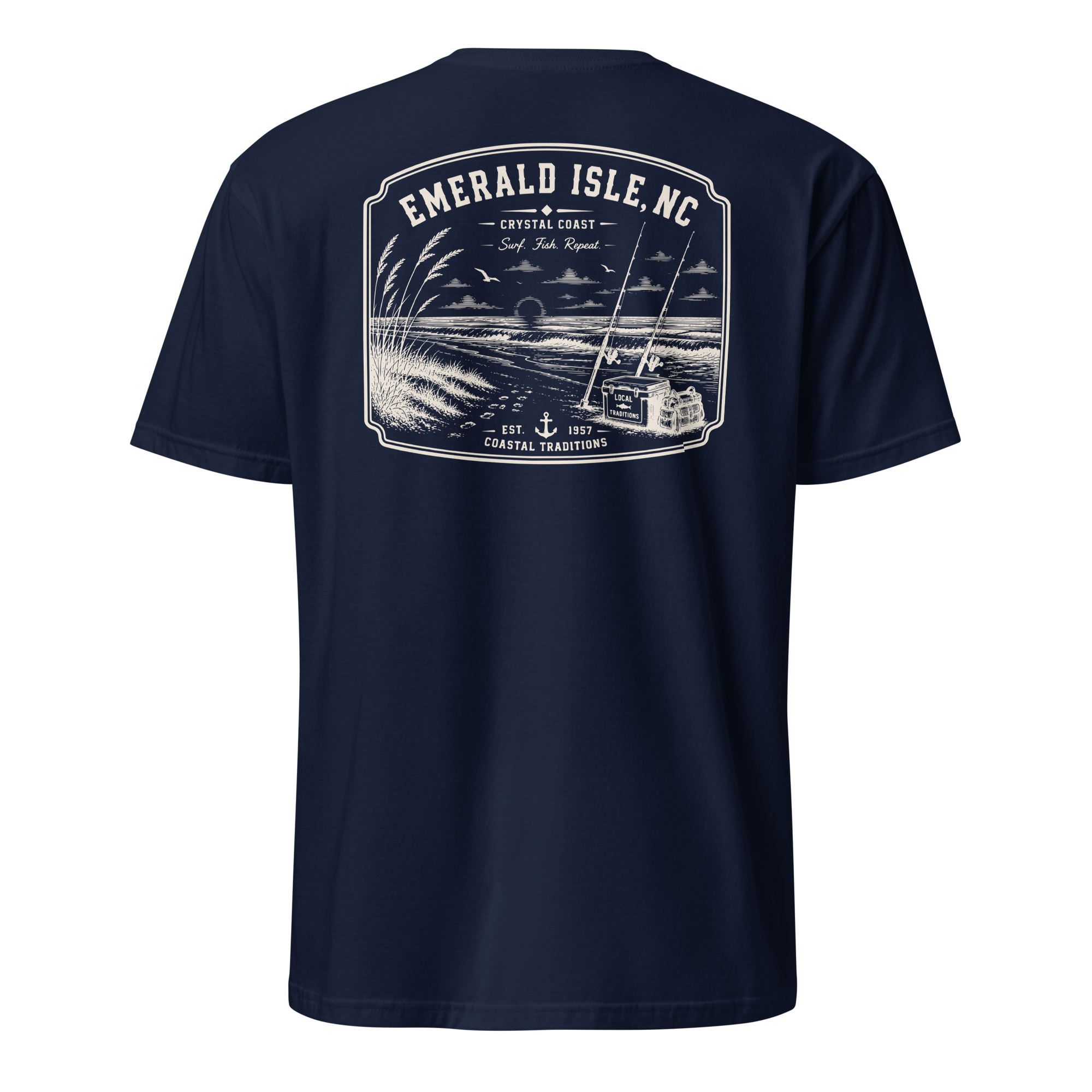 Emerald Isle, NC - Surf. Fish. Repeat. - Unisex T-Shirt