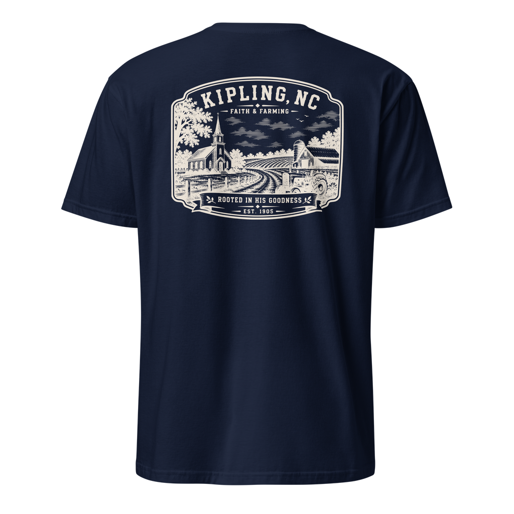 Kipling, NC - Faith & Farming - Unisex T-Shirt