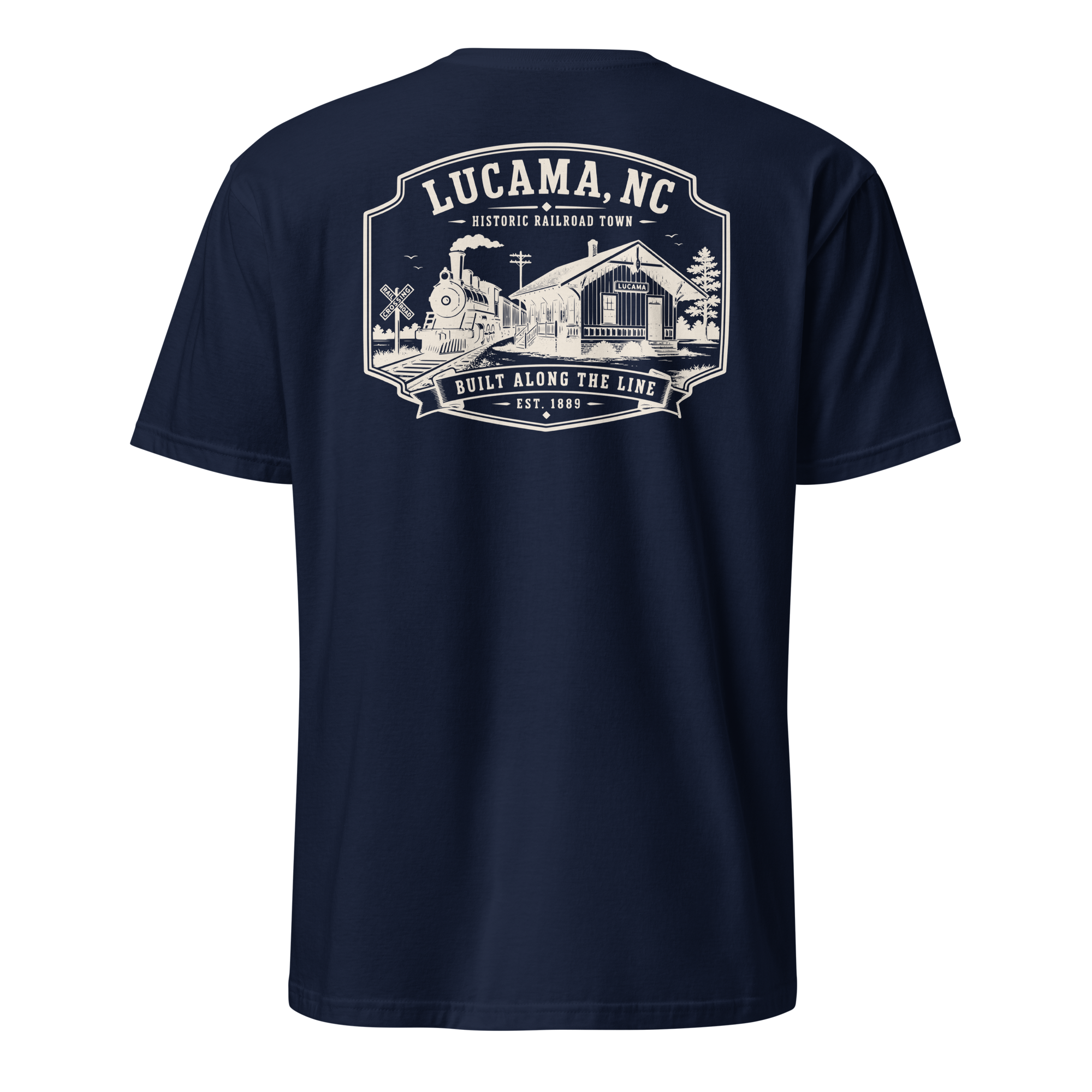 Lucama, NC - Built Along The Line - Unisex T-Shirt
