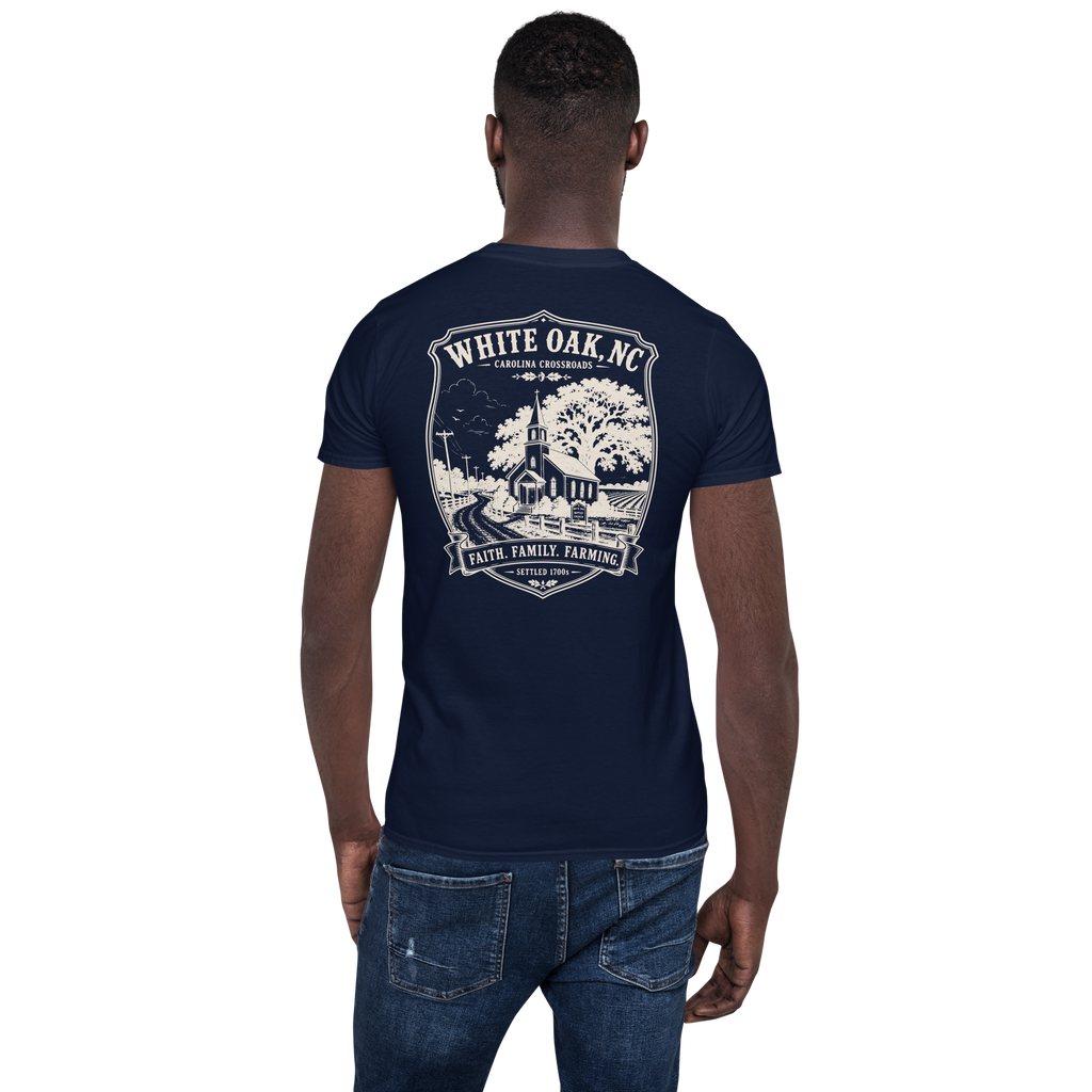 White Oak, NC - Faith, Family, Farming - Unisex T-Shirt