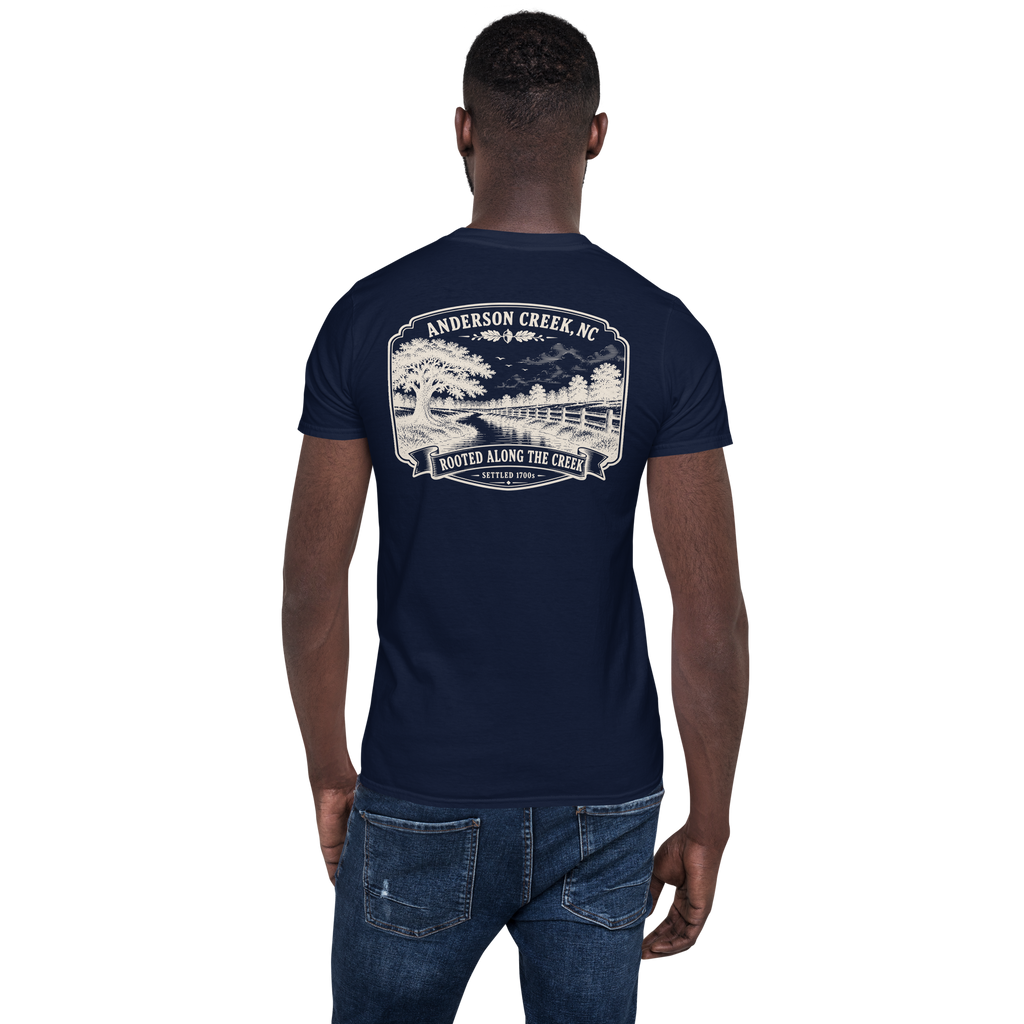 Anderson Creek, NC - Rooted Along The Creek - Unisex T-Shirt