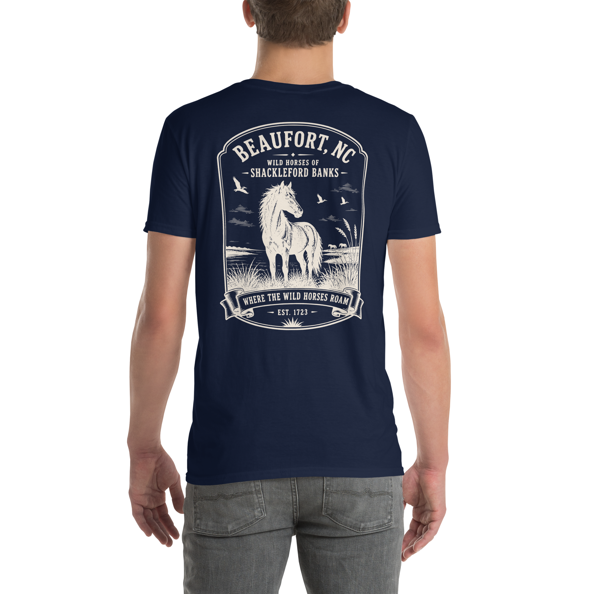 Beaufort, NC - Wild Horses of Shackleford Banks - Unisex T-Shirt