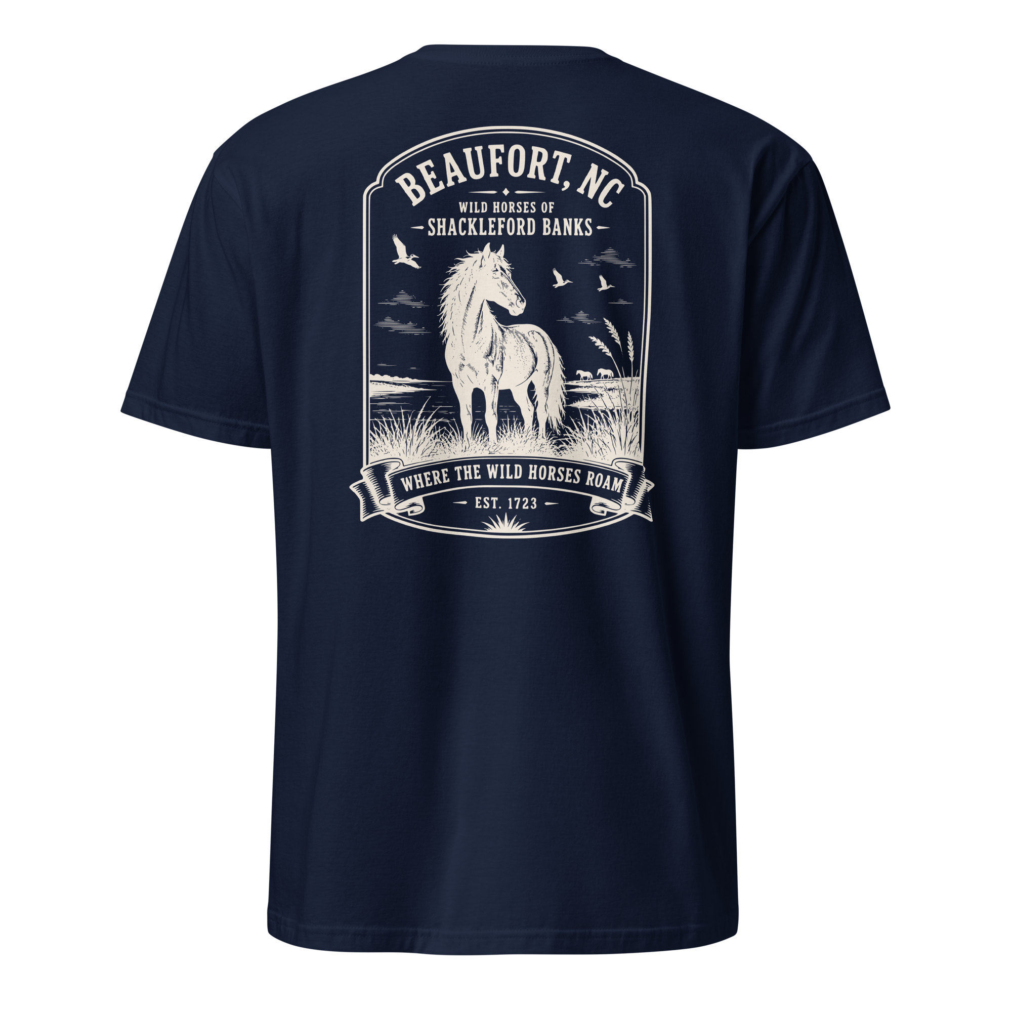 Beaufort, NC - Wild Horses of Shackleford Banks - Unisex T-Shirt