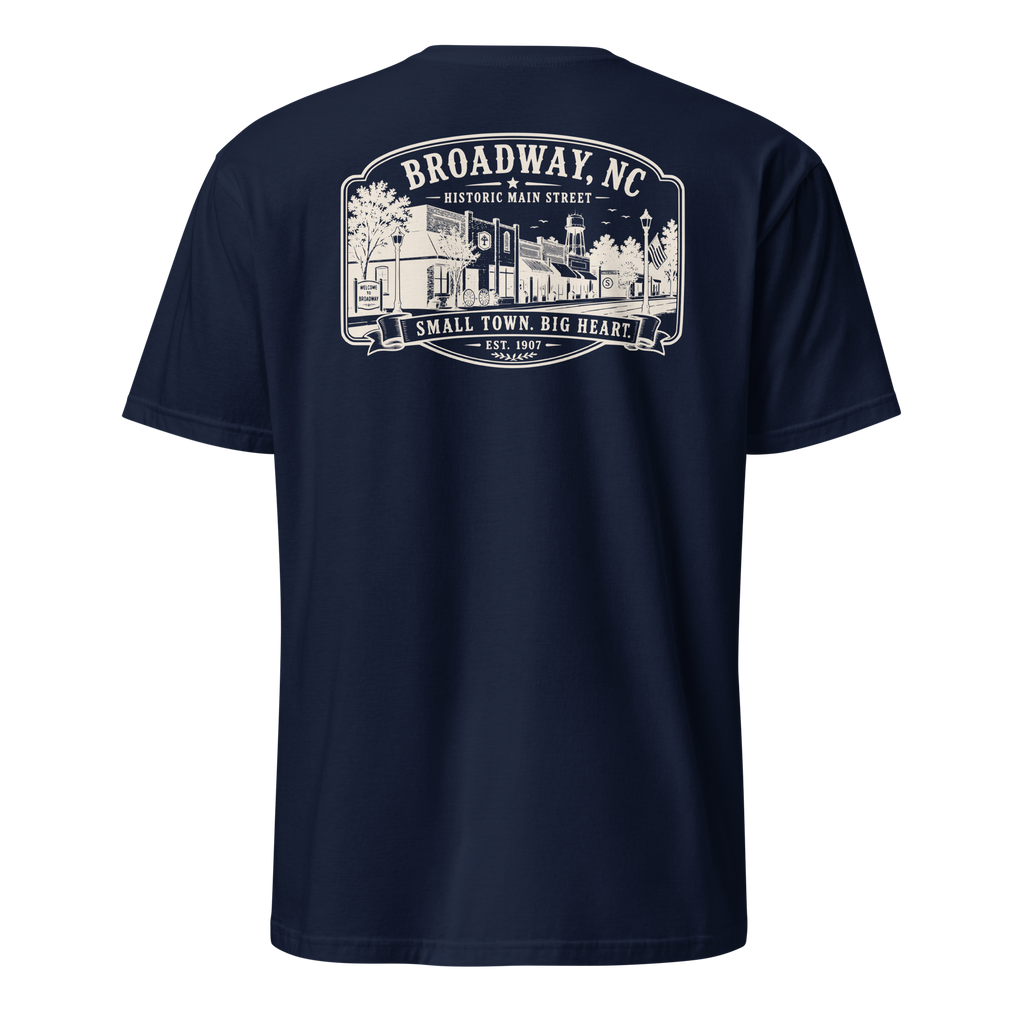 Broadway, NC - Main Street - Short-Sleeve Unisex