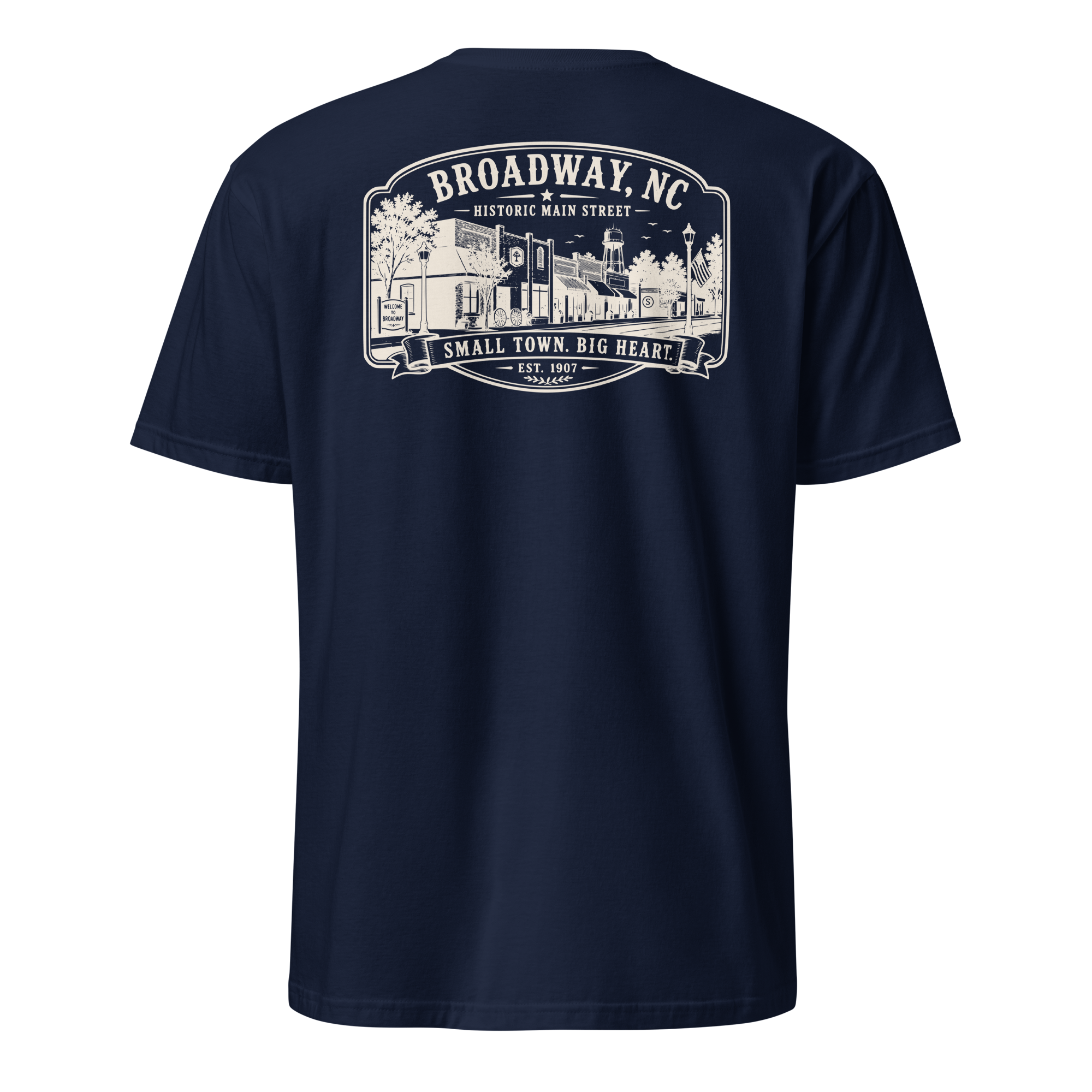 Broadway, NC - Main Street - Short-Sleeve Unisex