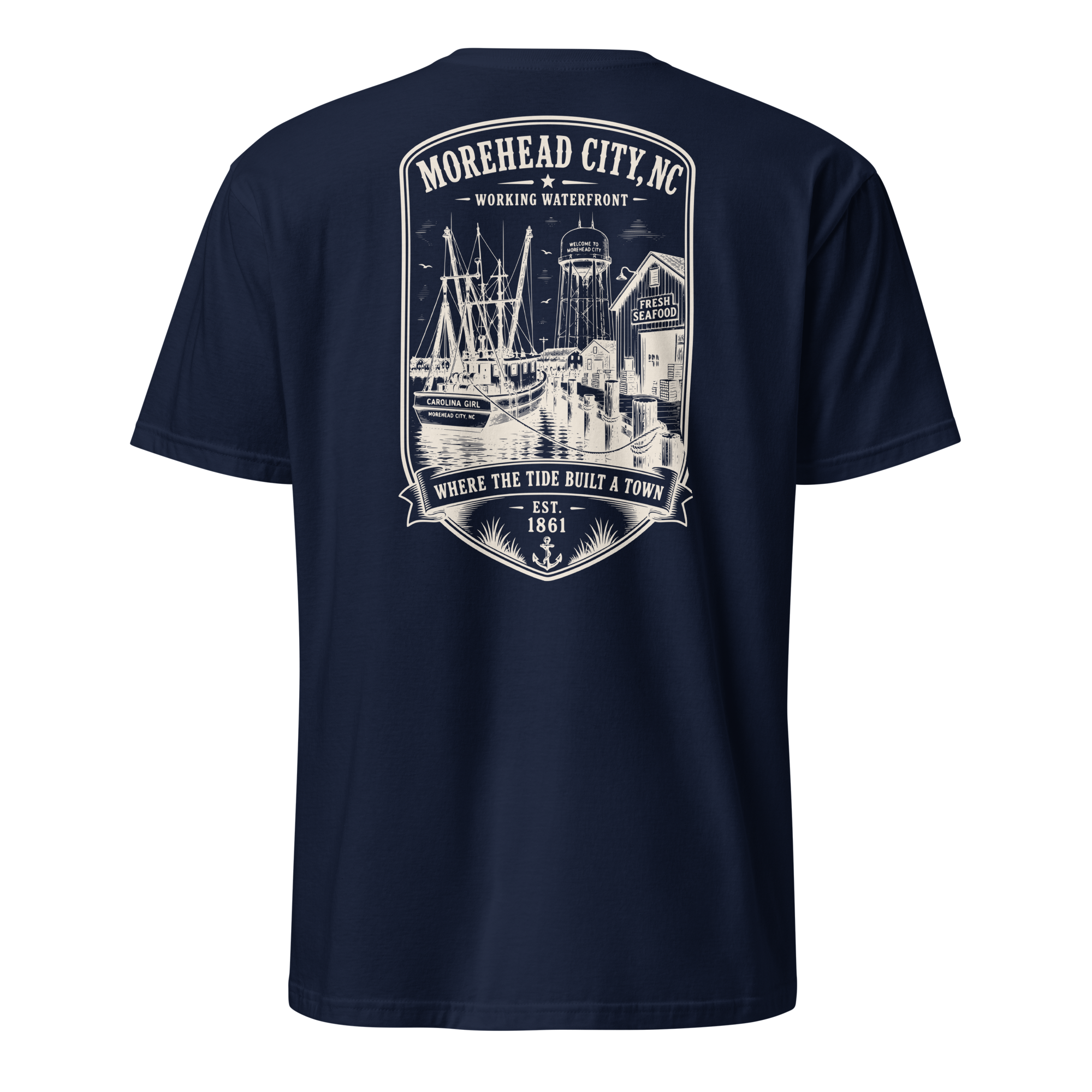 Morehead City - Historic Waterfront - Short-Sleeve Unisex