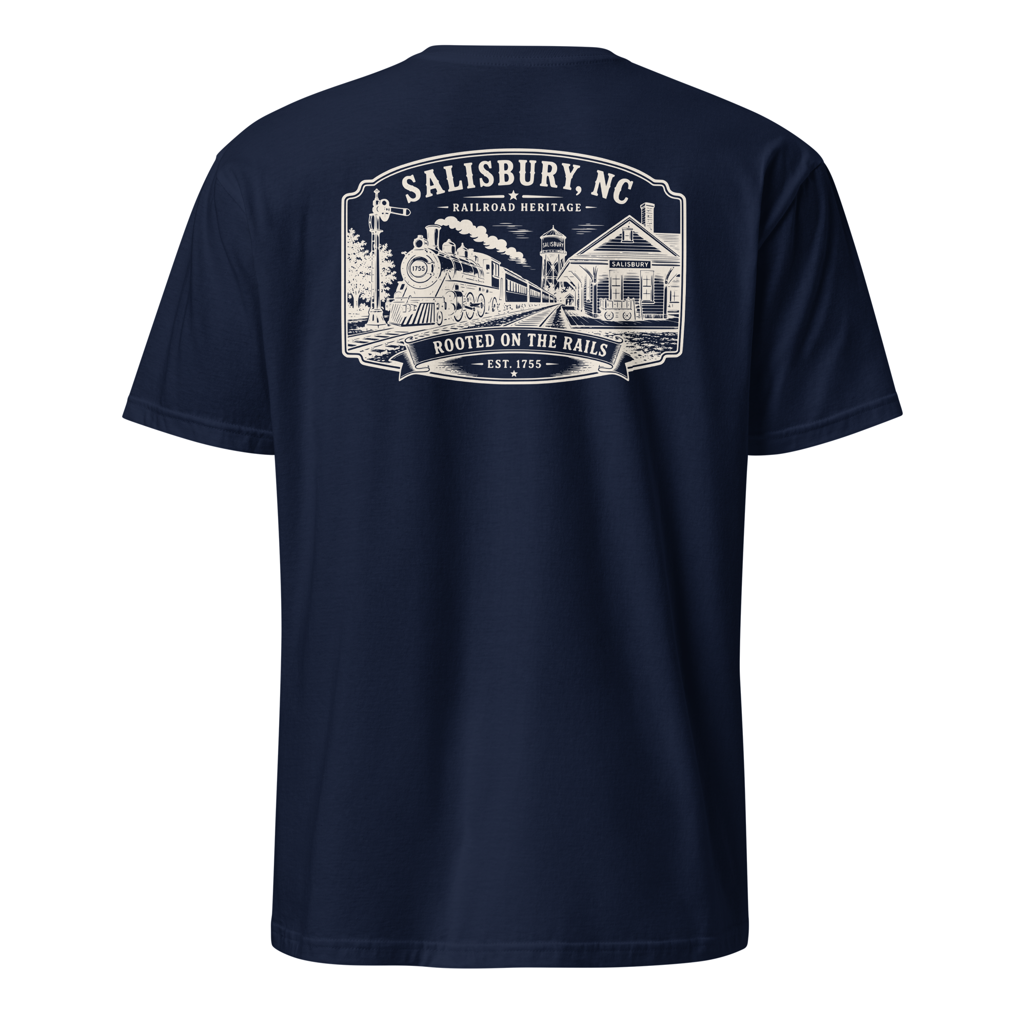 Salisbury, NC - Rooted On The Rails - Short-Sleeve Unisex