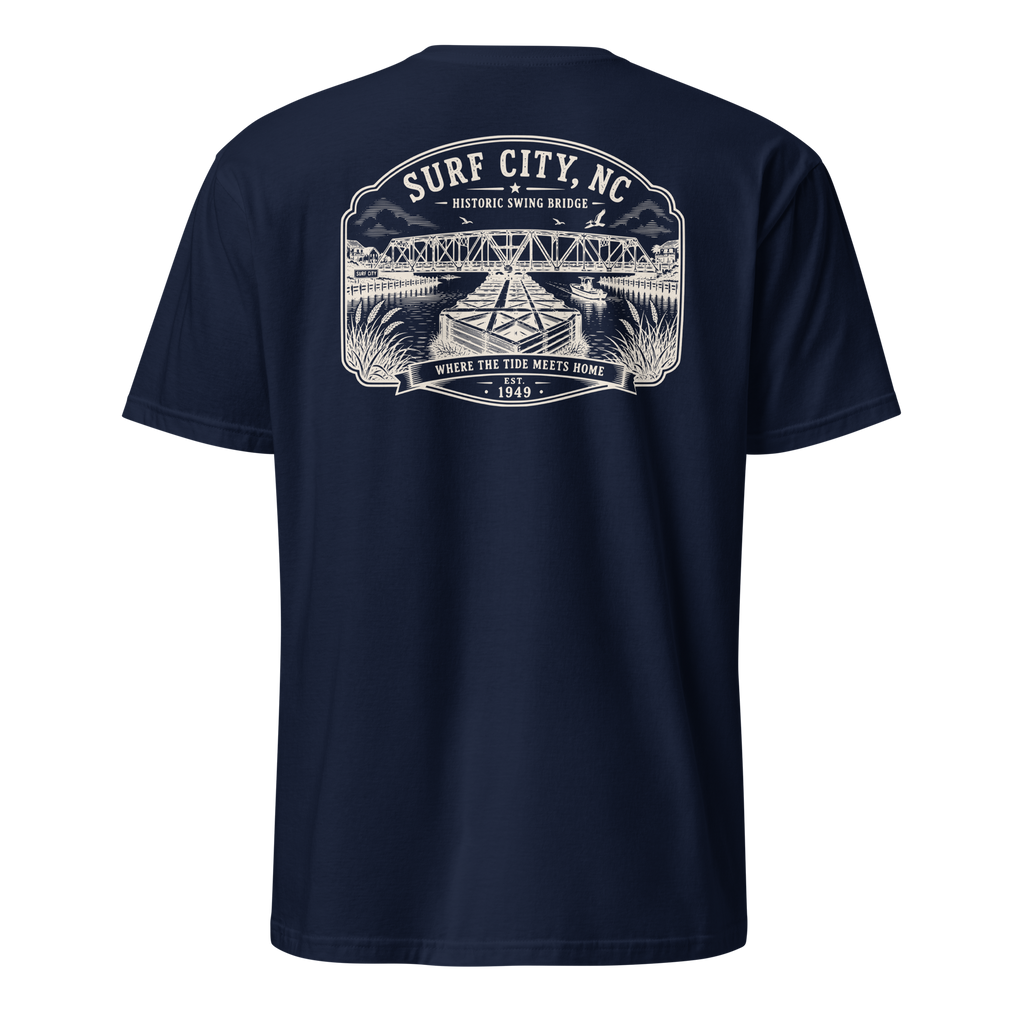 Surf City, NC - Swing Bridge - Short-Sleeve Unisex T-Shirt