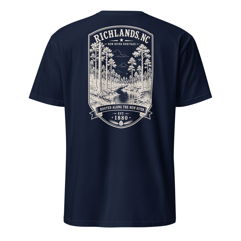 Richlands, NC - Rooted Along The New River - Short-Sleeve Unisex