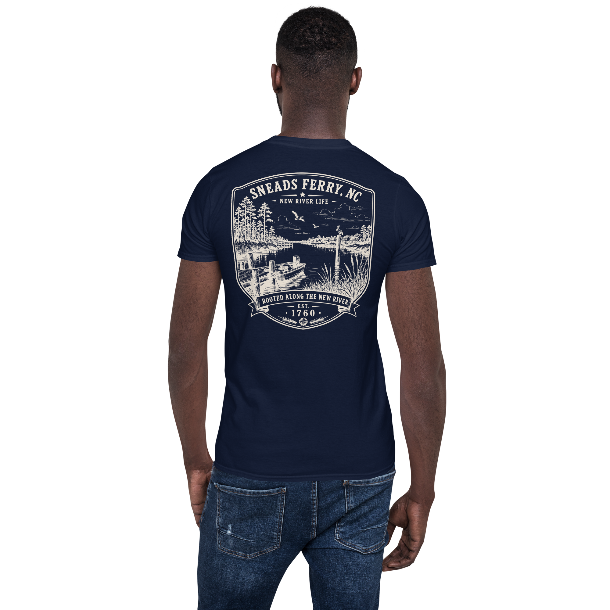 Sneads Ferry, NC - Along The New - Short-Sleeve Unisex