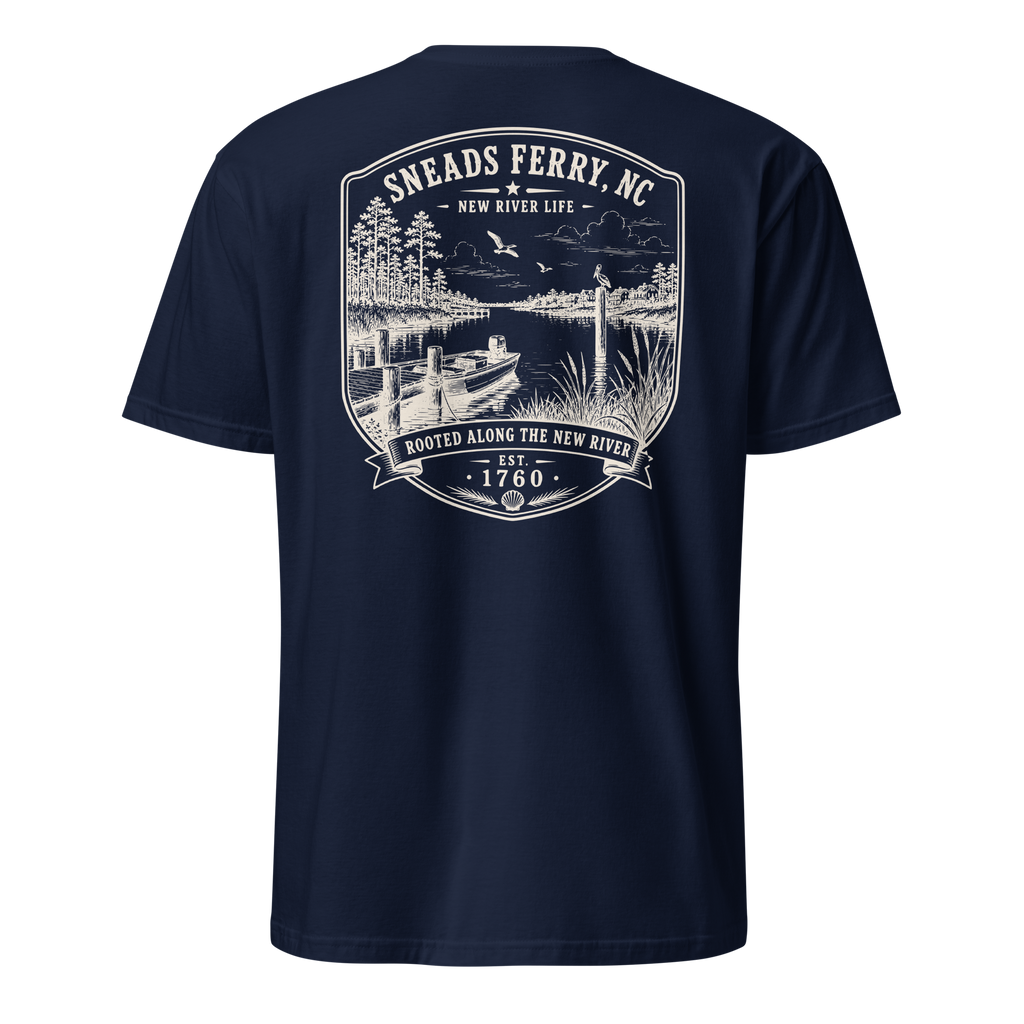 Sneads Ferry, NC - Along The New - Short-Sleeve Unisex