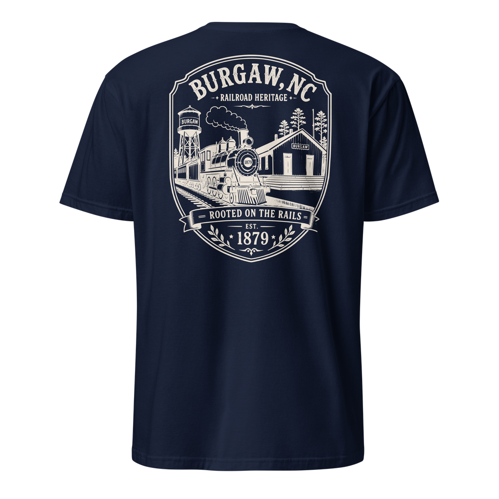 Burgaw, NC - Rooted On The Rails - Short-Sleeve Unisex