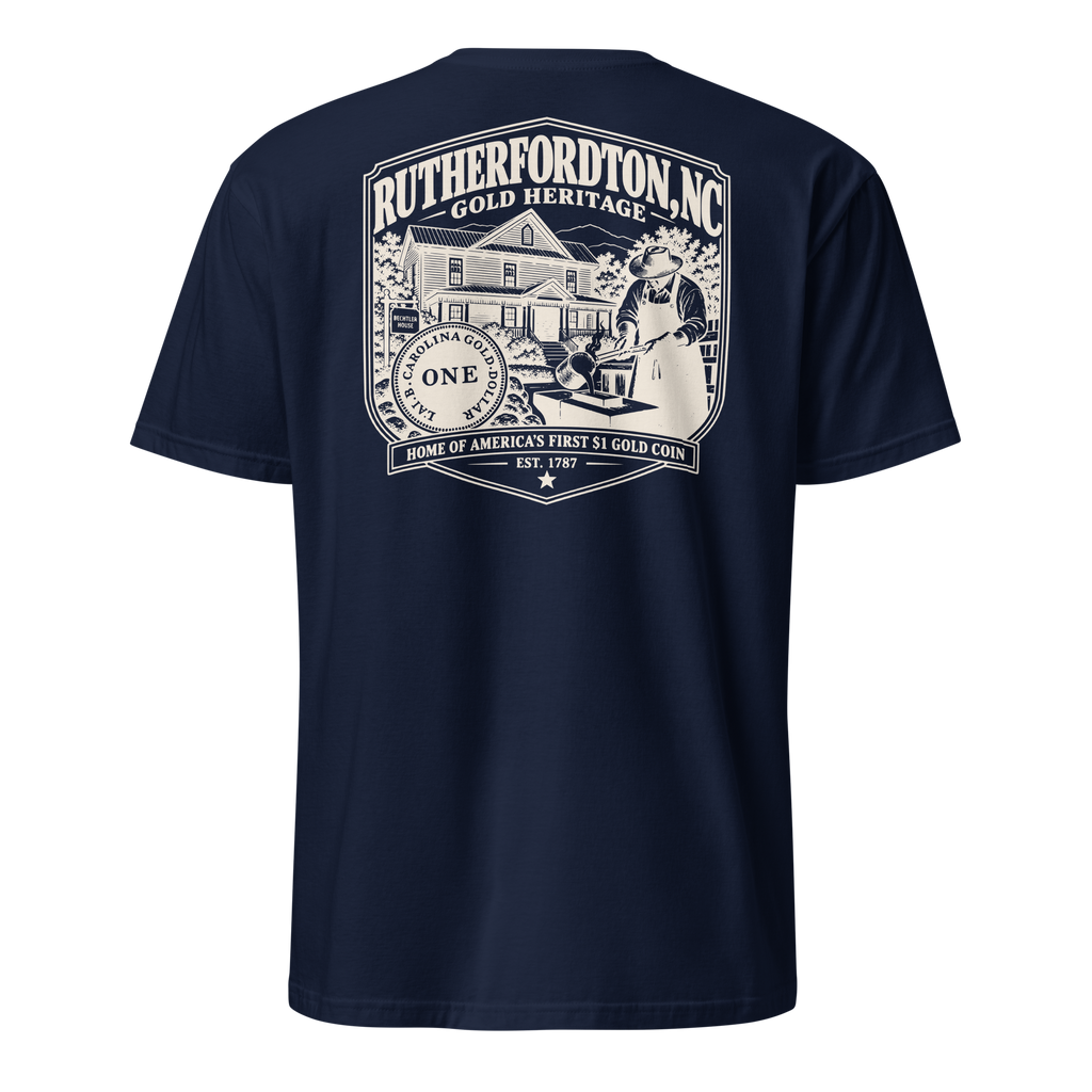 Rutherfordton, NC - Gold Heritage - Short-Sleeve Unisex T-Shirt