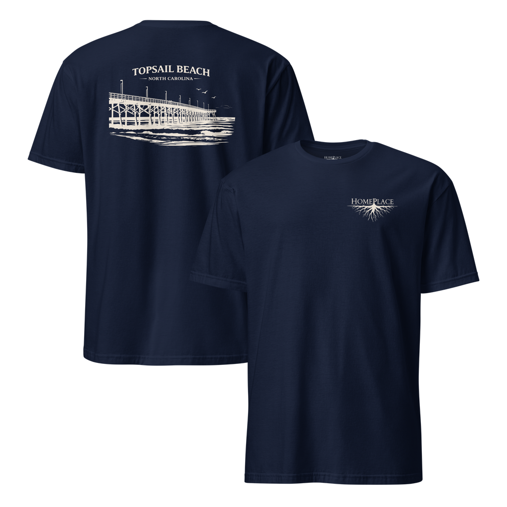 Topsail Beach, NC - Topsail Beach Pier - Unisex T-Shirt