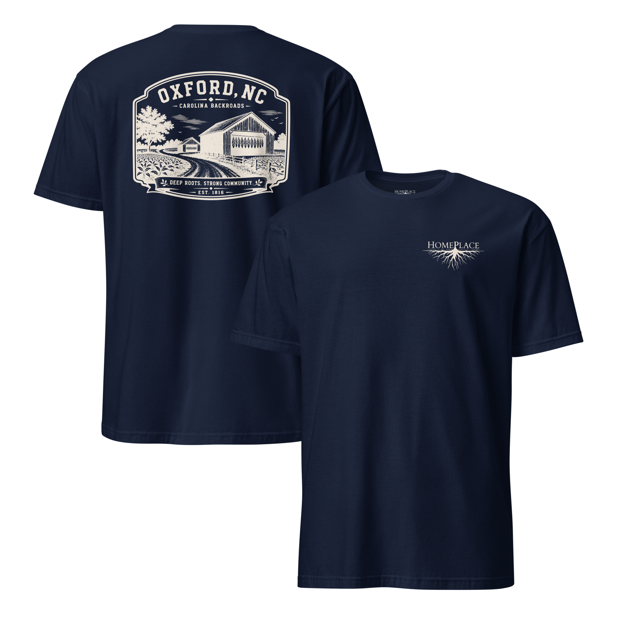 Oxford, NC - Carolina Backroads - Unisex T-Shirt