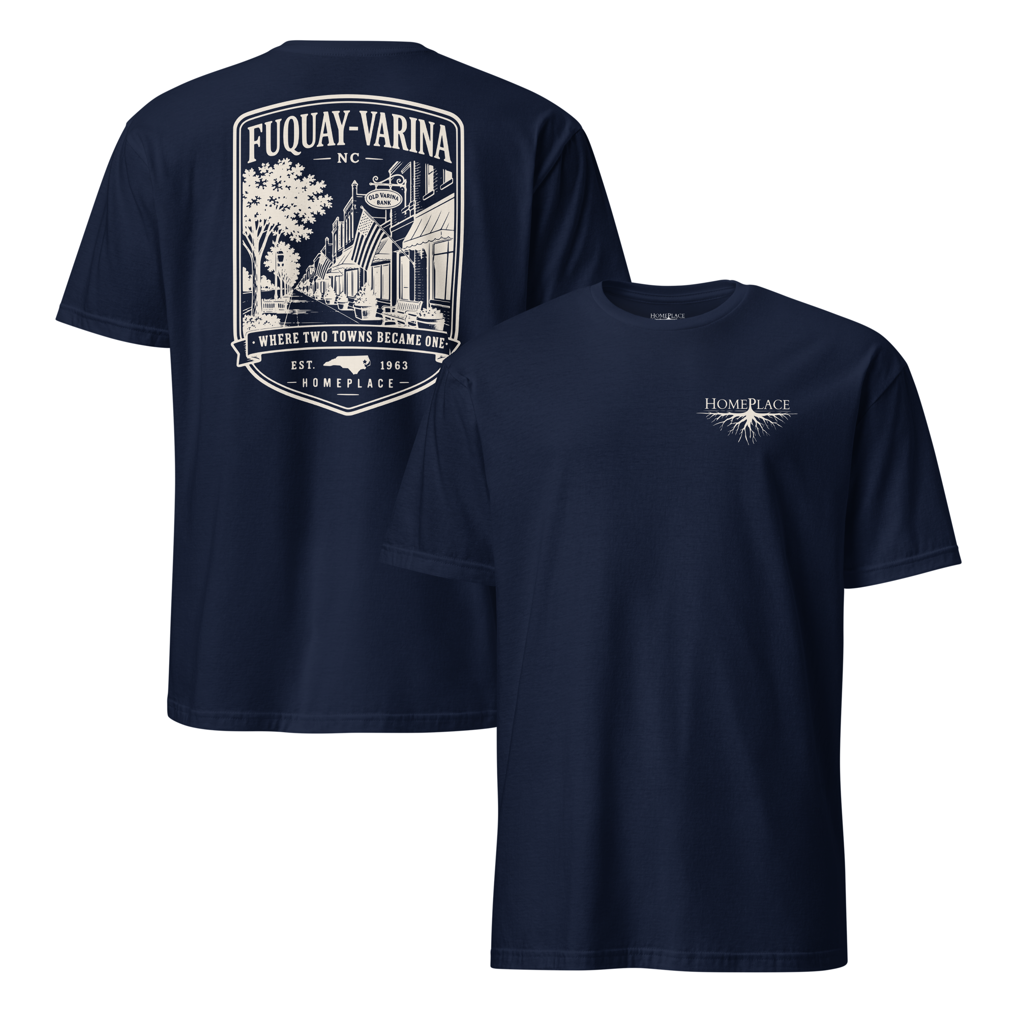 Fuquay-Varina, NC - Two Towns Became One - Unisex T-Shirt