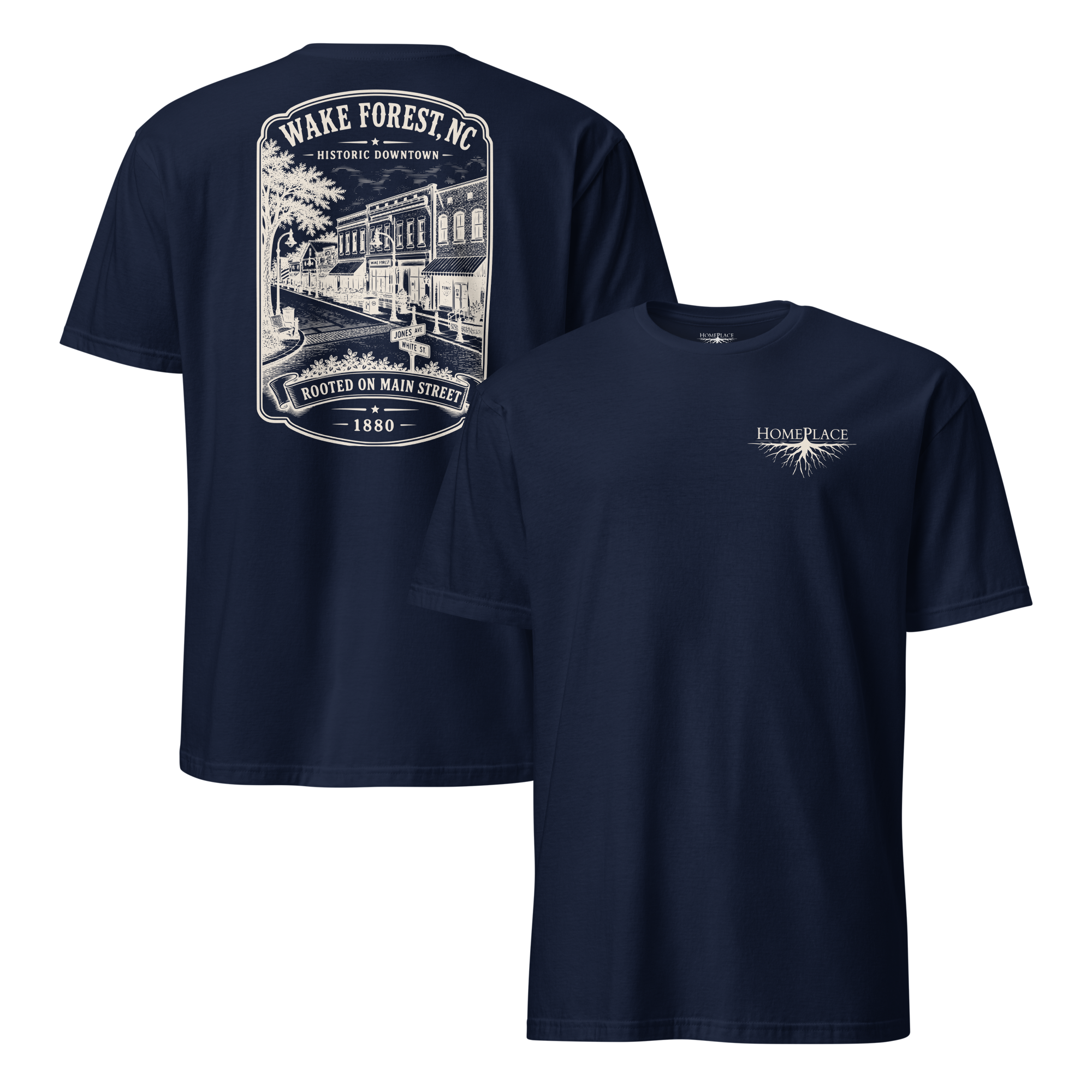 Wake Forest, NC - Historic Downtown - Short-Sleeve Unisex