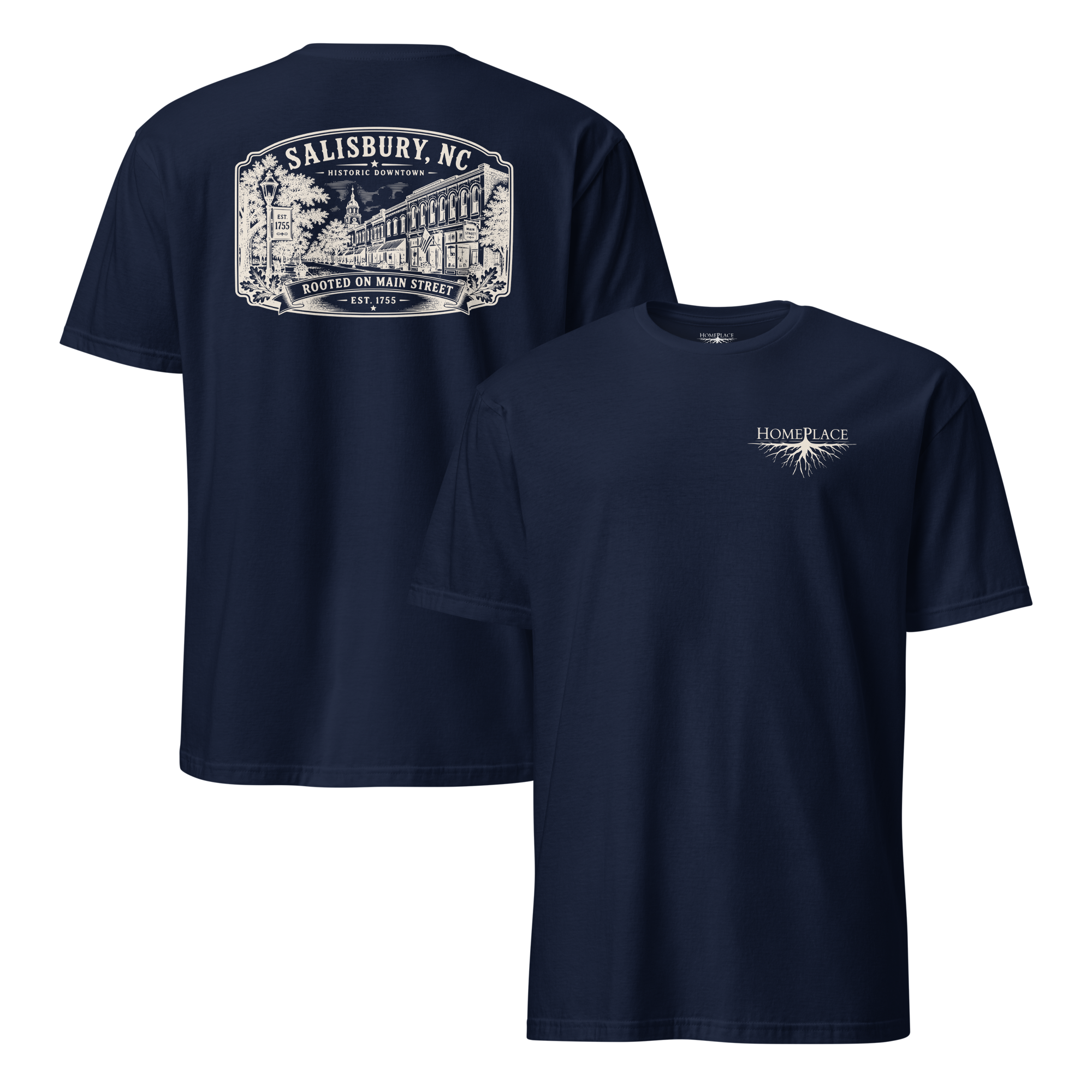 Salisbury, NC - Rooted On Main Street - Short-Sleeve Unisex
