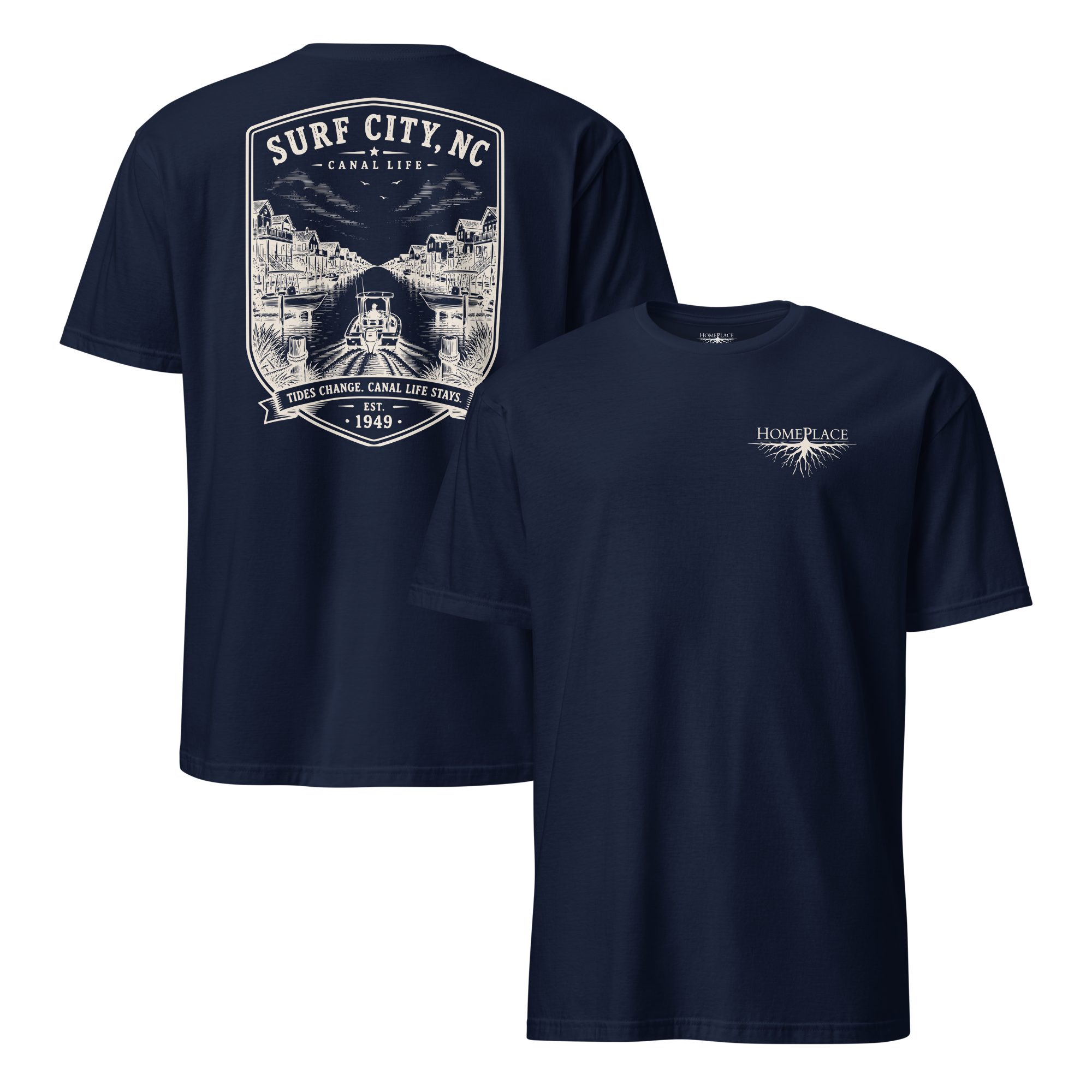 Surf City, NC - Canal Life - Short-Sleeve Unisex T-Shirt
