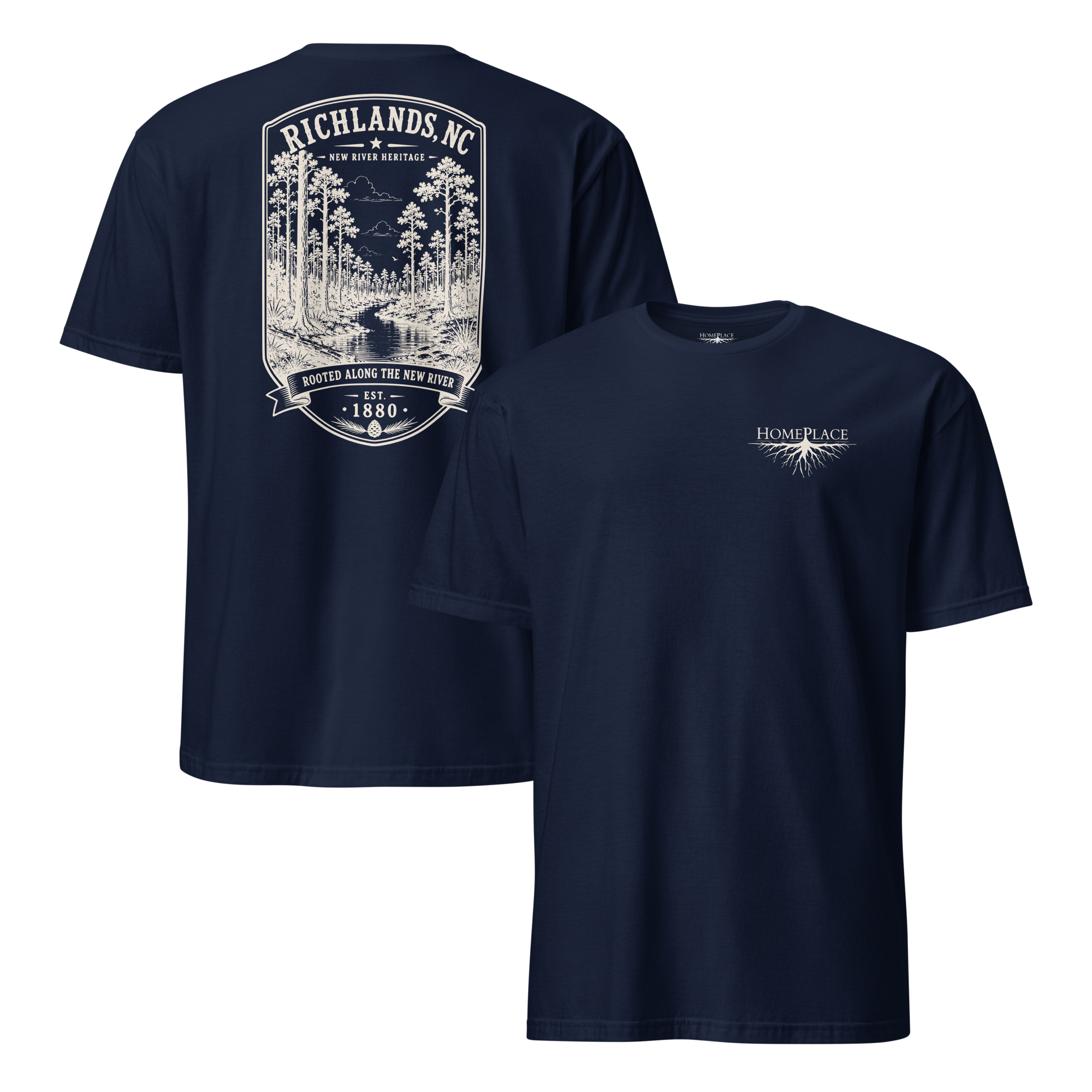Richlands, NC - Rooted Along The New River - Short-Sleeve Unisex