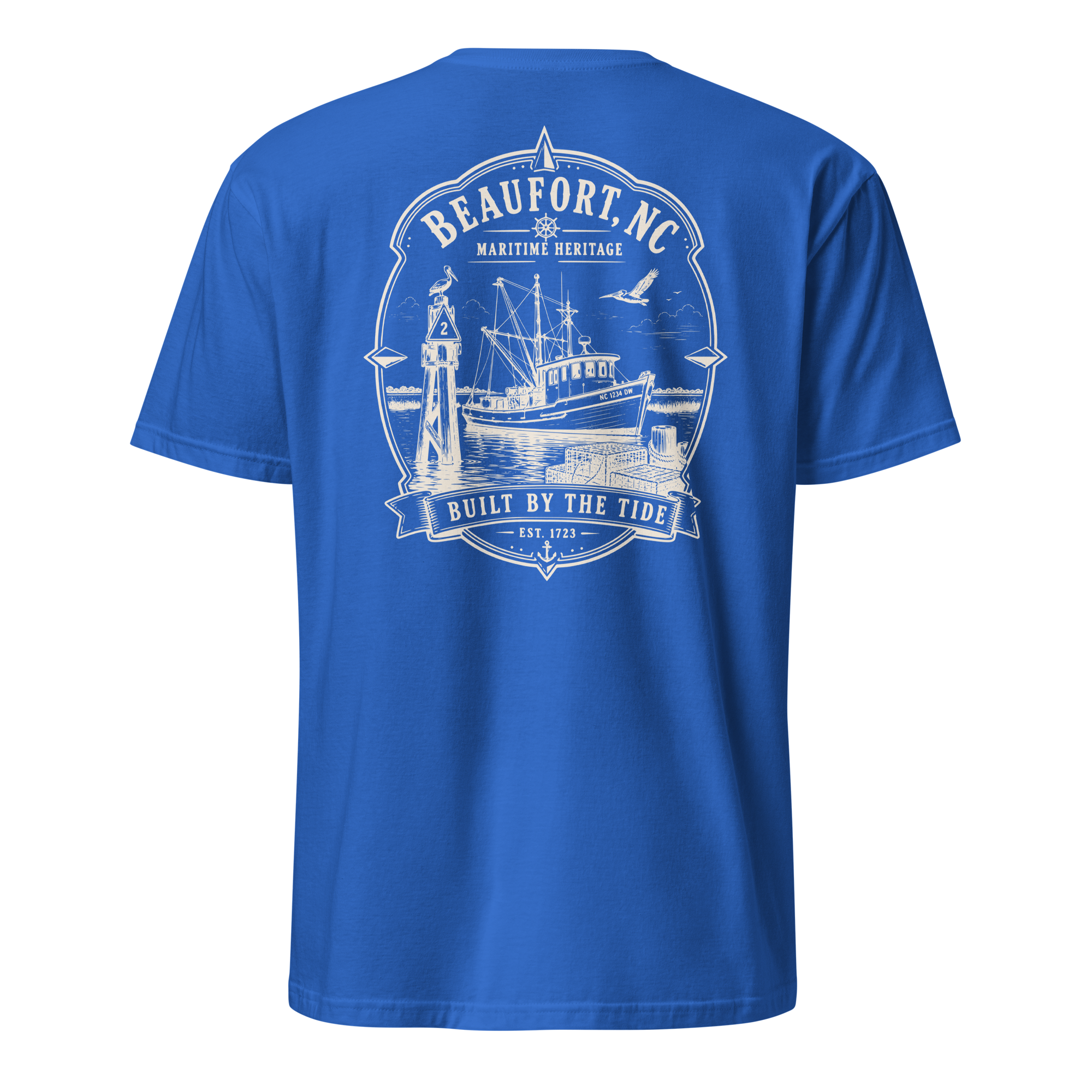 Beaufort, NC - Built By The Tide - Unisex T-Shirt