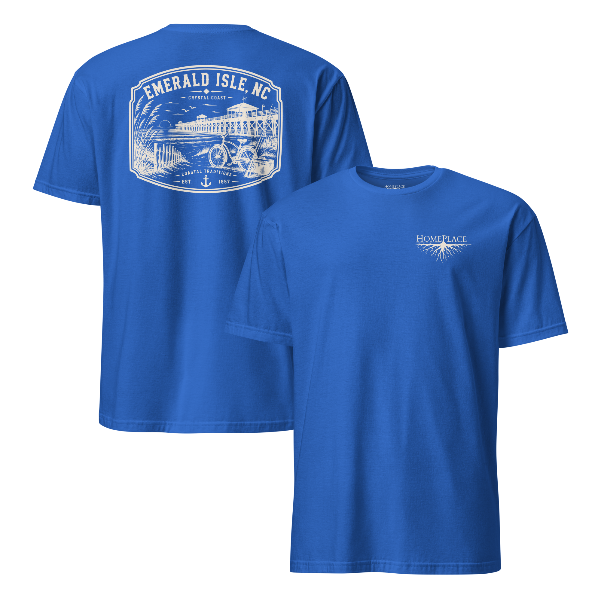 Emerald Isle, NC - Day By The Pier - Unisex T-Shirt
