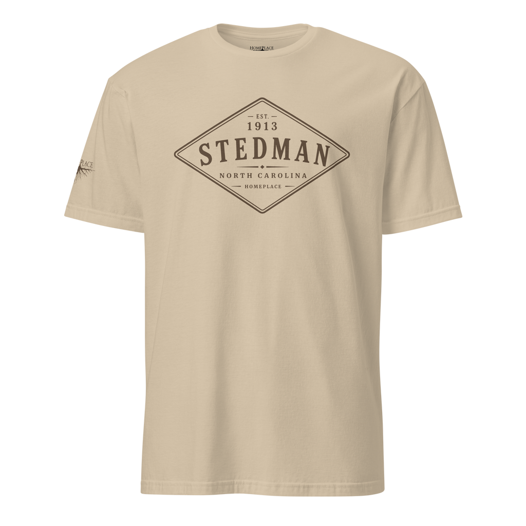 Stedman, NC - Diamond Front Brown Ink Short-Sleeve Unisex T-Shirt