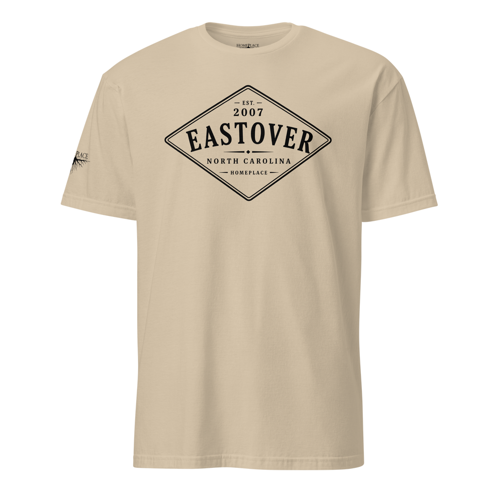 Eastover, NC - Diamond Front Black Ink Short-Sleeve Unisex T-Shirt