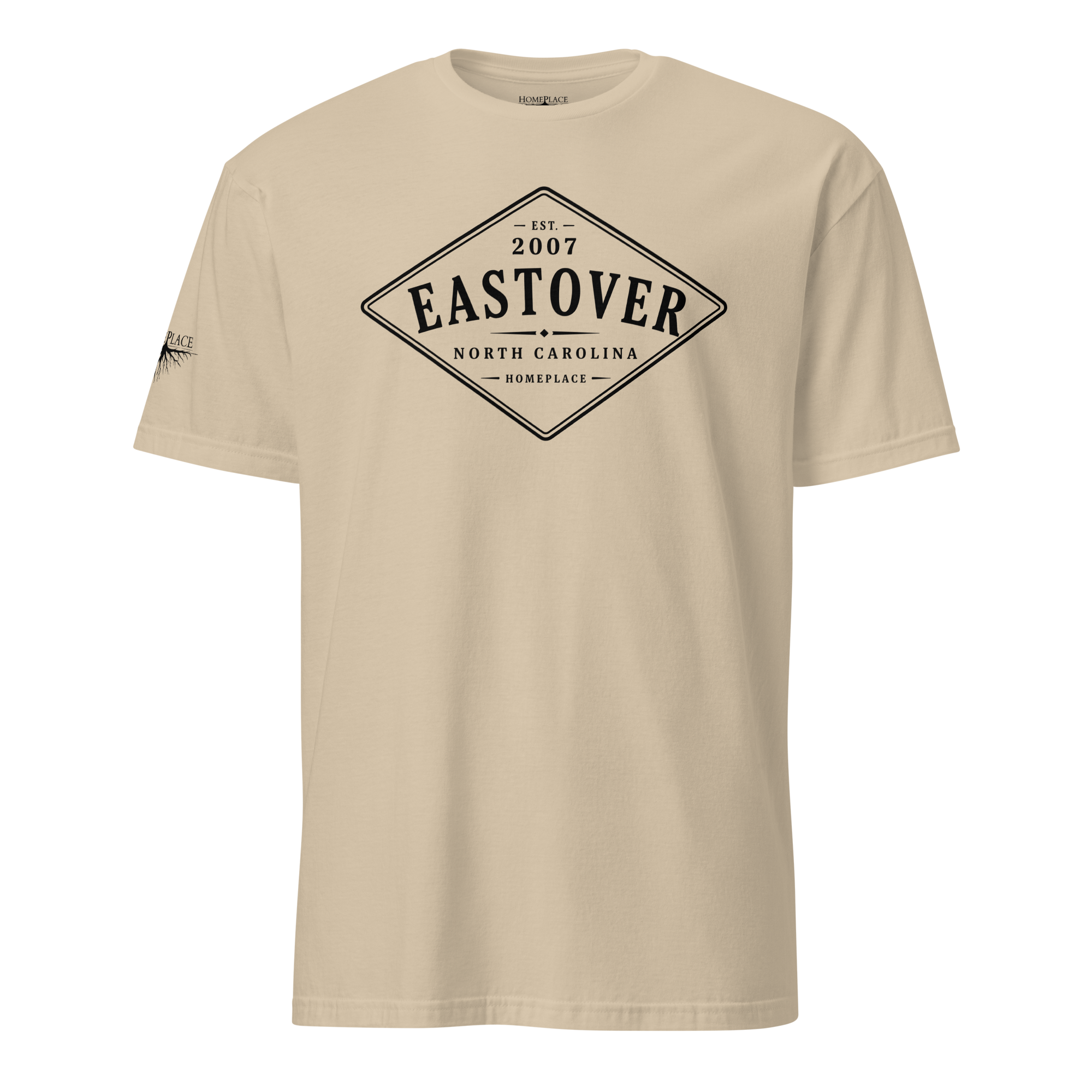 Eastover, NC - Diamond Front Black Ink Short-Sleeve Unisex T-Shirt