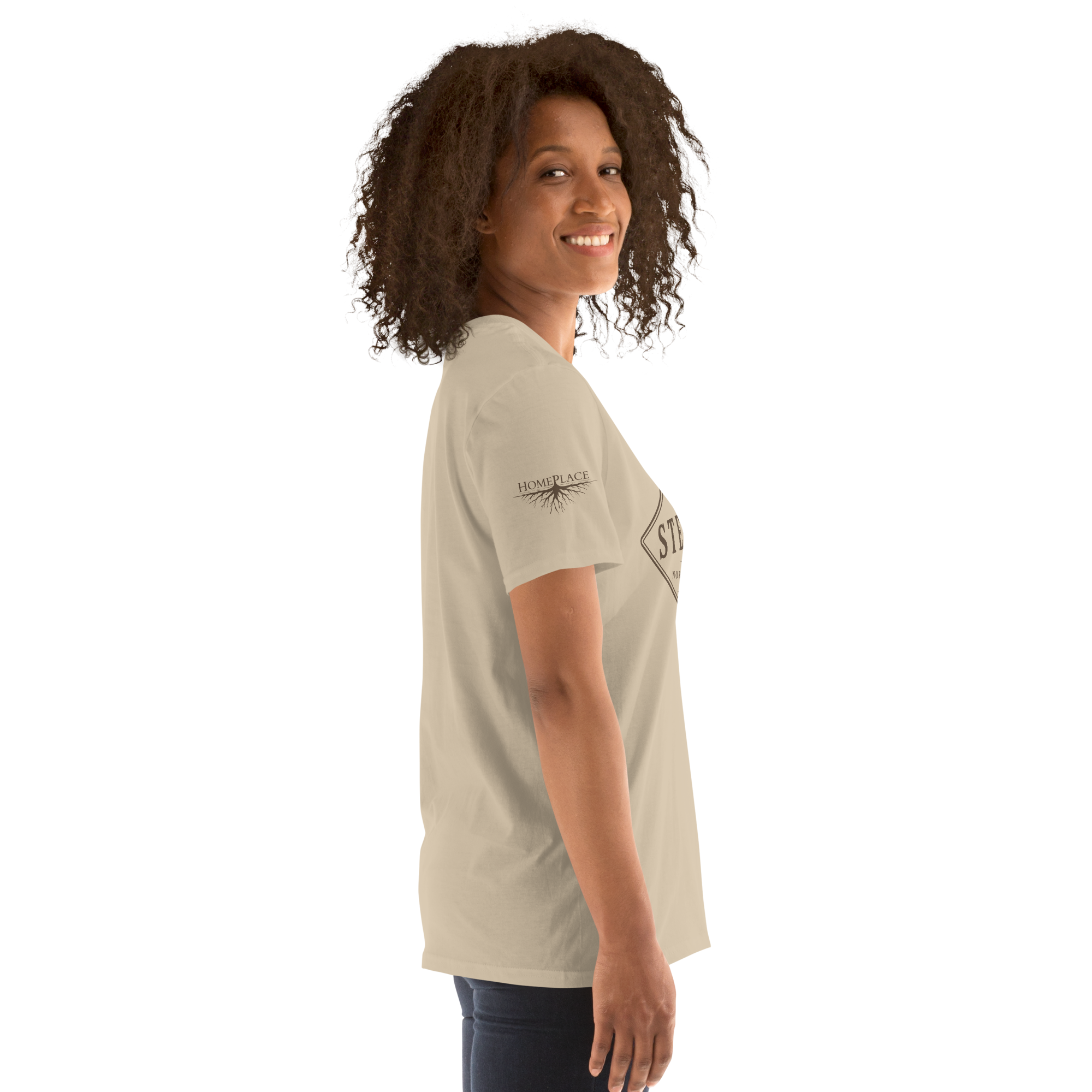 Stedman, NC - Diamond Front Brown Ink Short-Sleeve Unisex T-Shirt