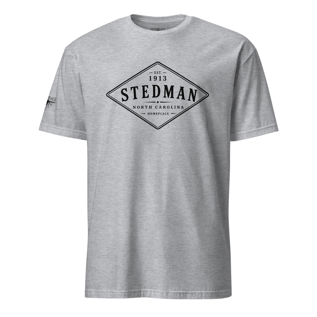 Stedman, NC - Diamond Front Black Ink Short-Sleeve Unisex T-Shirt