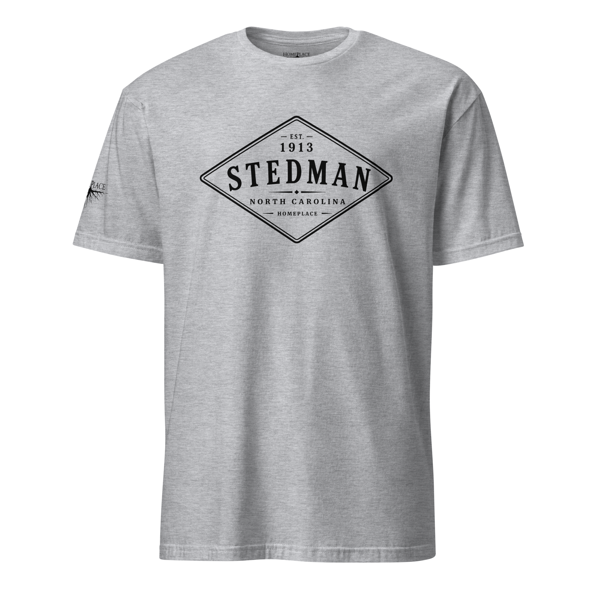 Stedman, NC - Diamond Front Black Ink Short-Sleeve Unisex T-Shirt