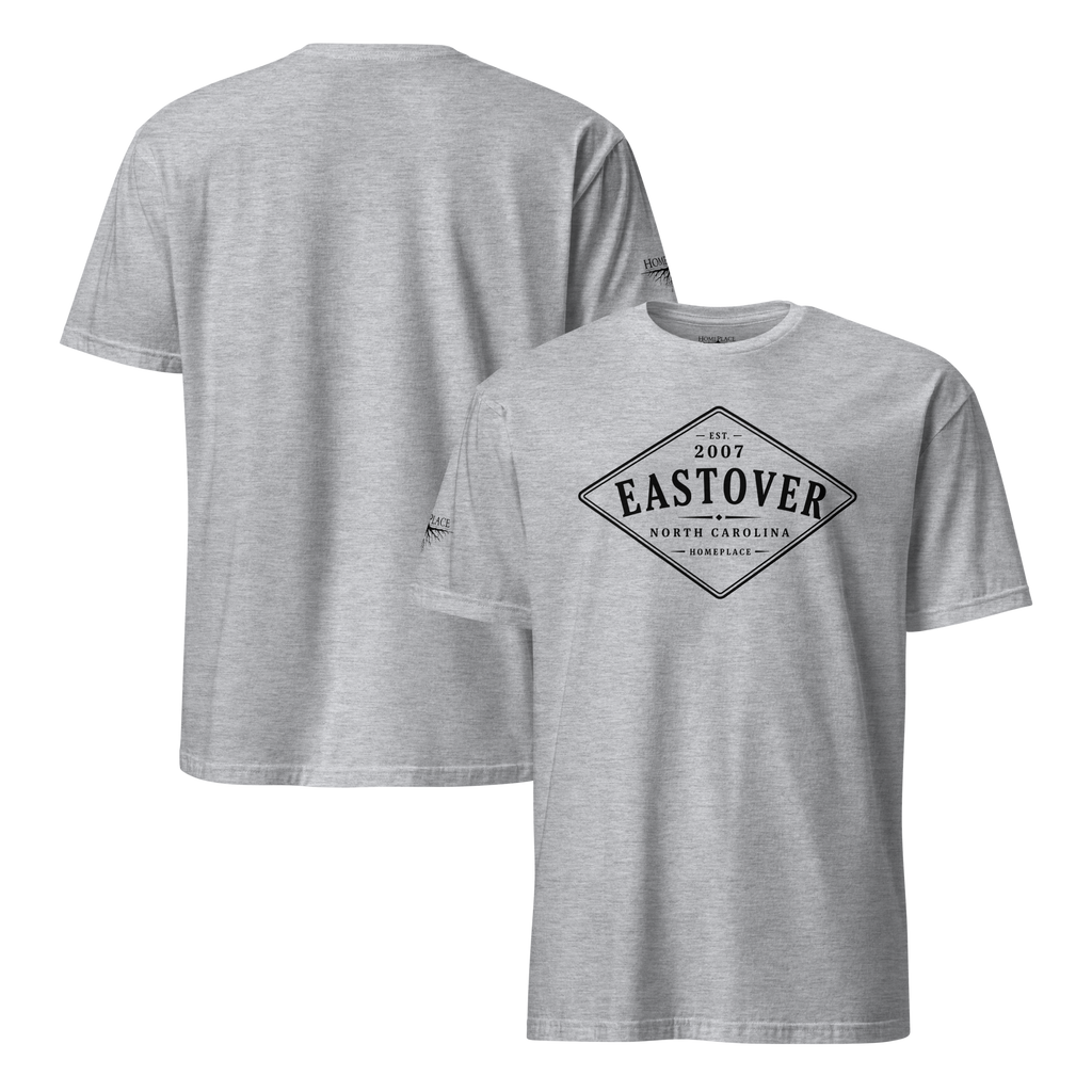 Eastover, NC - Diamond Front Black Ink Short-Sleeve Unisex T-Shirt