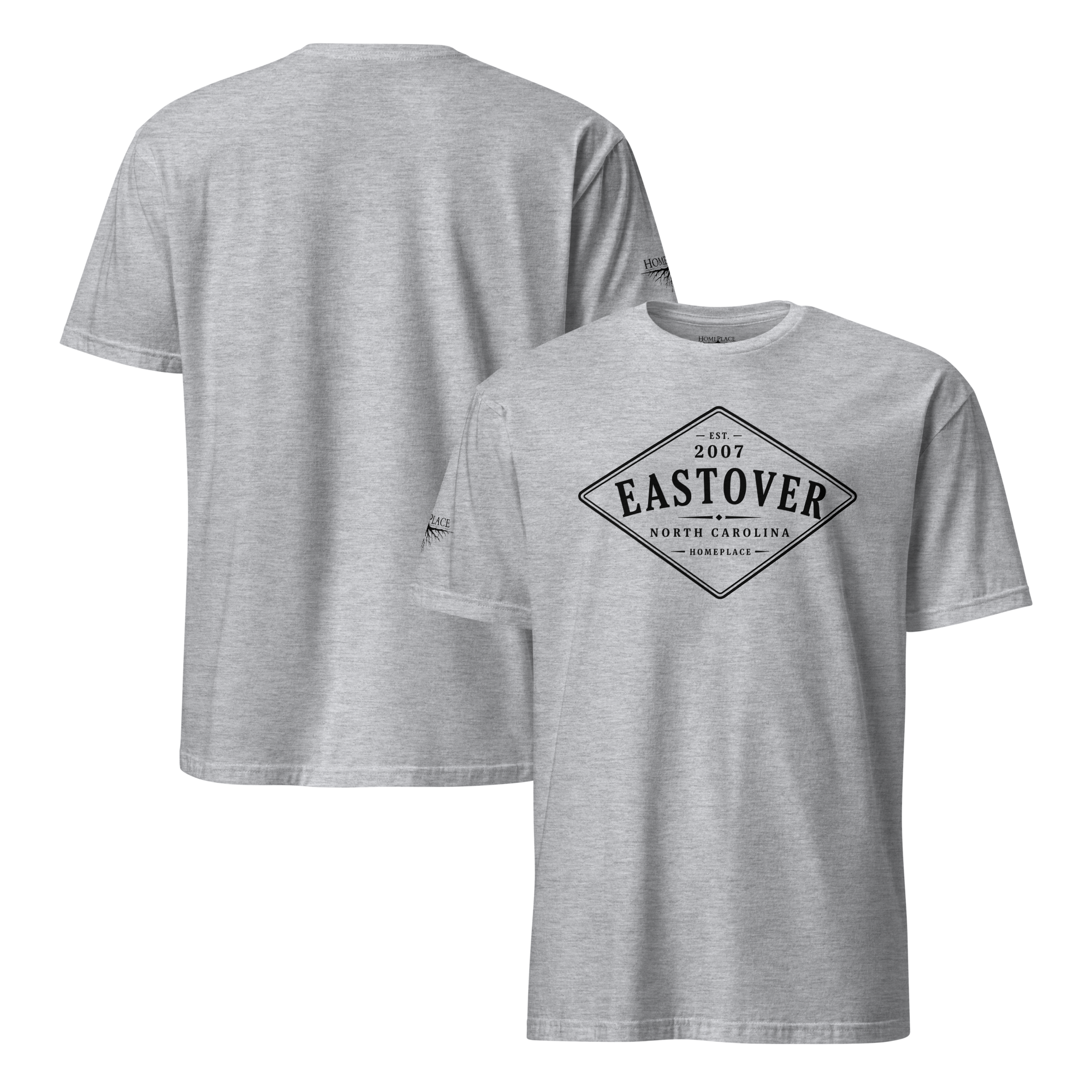 Eastover, NC - Diamond Front Black Ink Short-Sleeve Unisex T-Shirt
