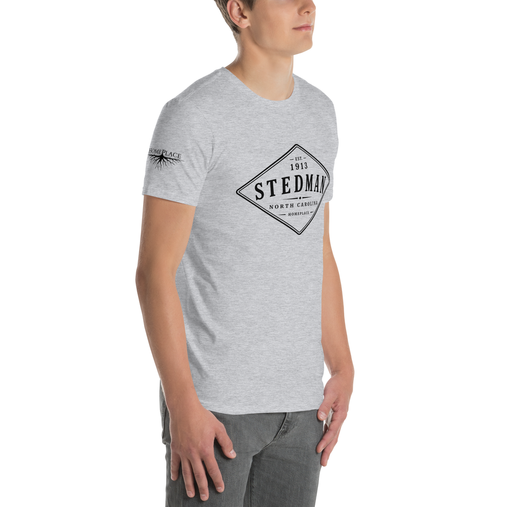 Stedman, NC - Diamond Front Black Ink Short-Sleeve Unisex T-Shirt