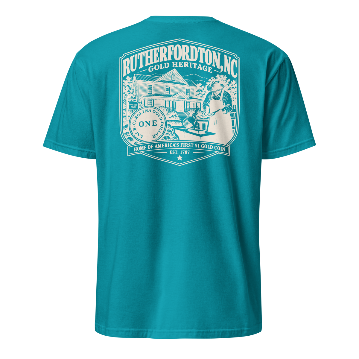 Rutherfordton, NC - Gold Heritage - Short-Sleeve Unisex T-Shirt