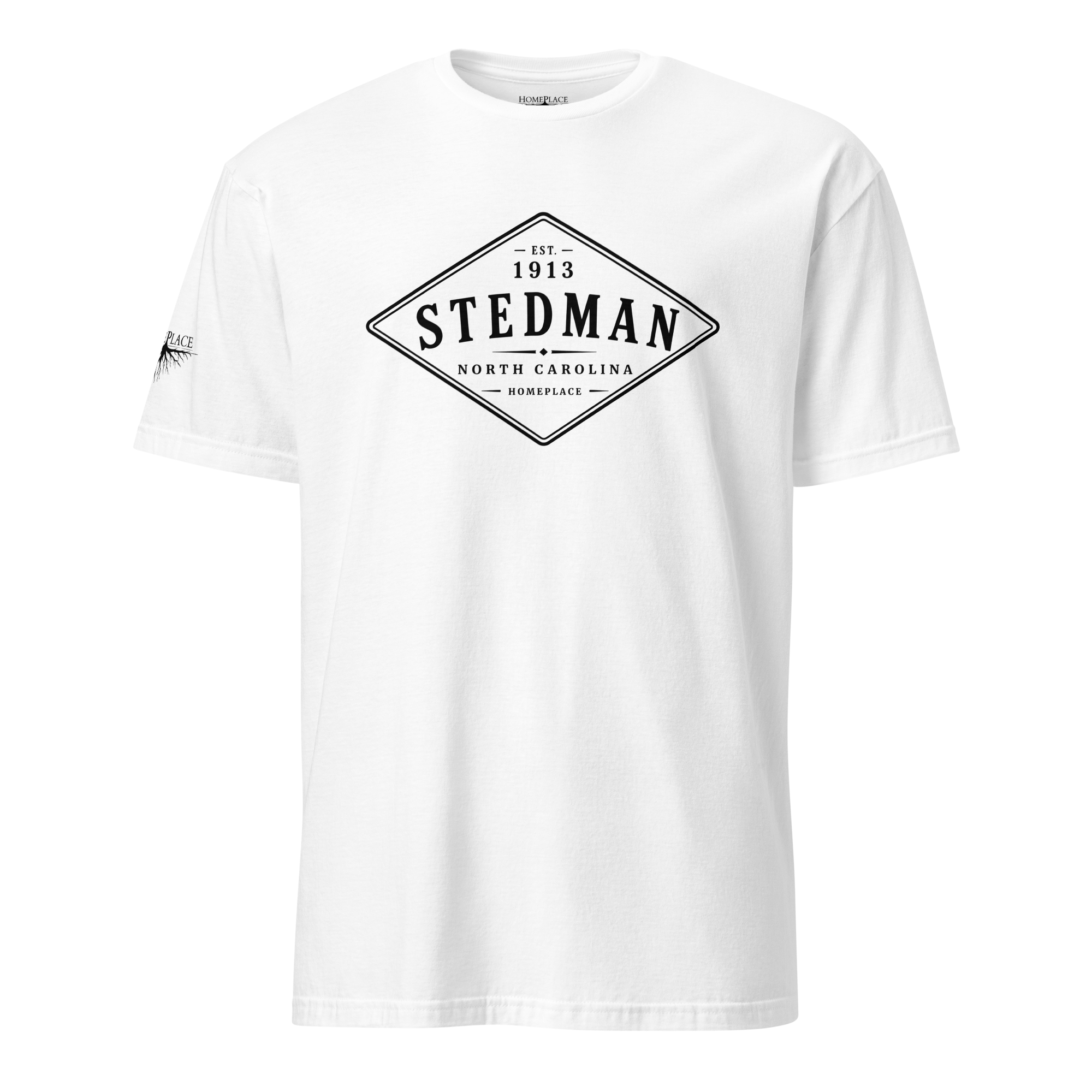 Stedman, NC - Diamond Front Black Ink Short-Sleeve Unisex T-Shirt