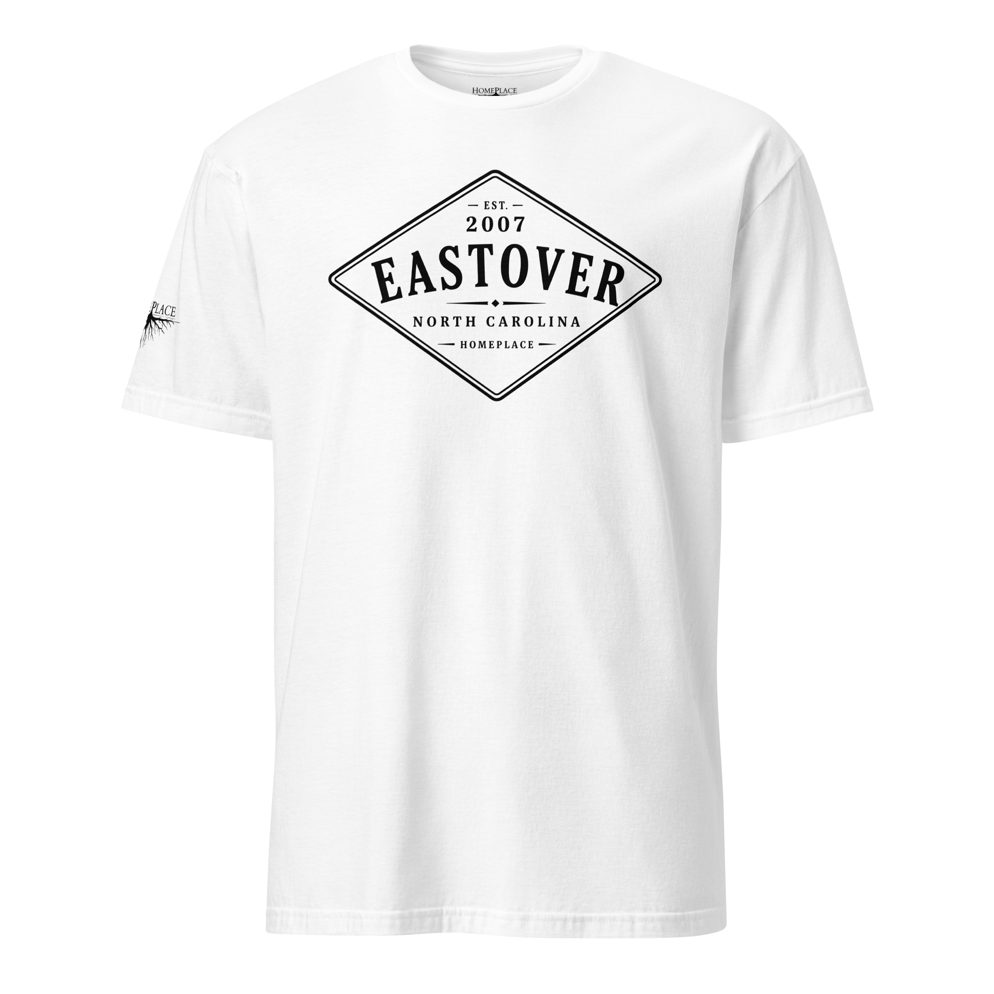 Eastover, NC - Diamond Front Black Ink Short-Sleeve Unisex T-Shirt
