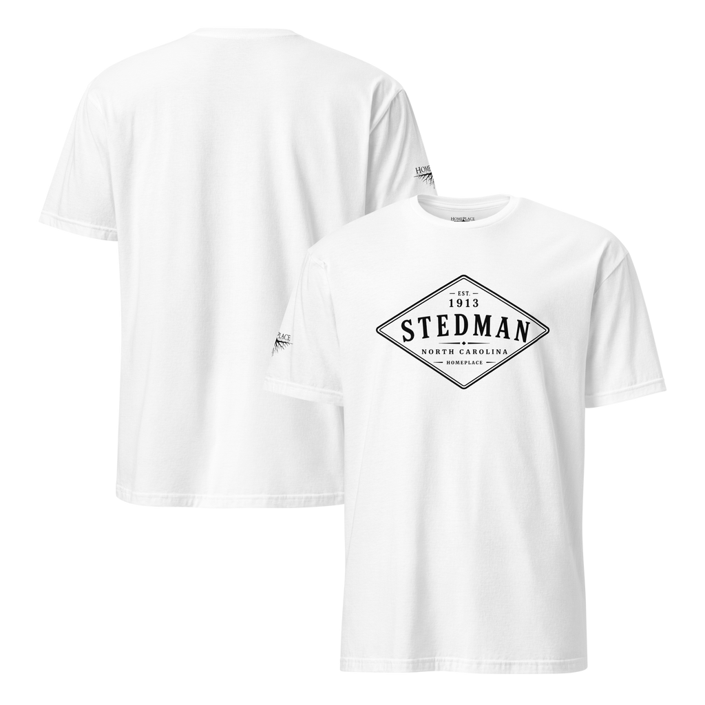 Stedman, NC - Diamond Front Black Ink Short-Sleeve Unisex T-Shirt