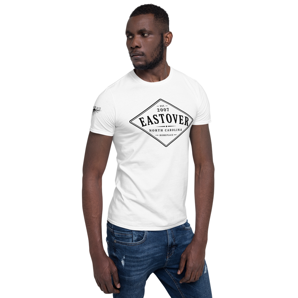 Eastover, NC - Diamond Front Black Ink Short-Sleeve Unisex T-Shirt