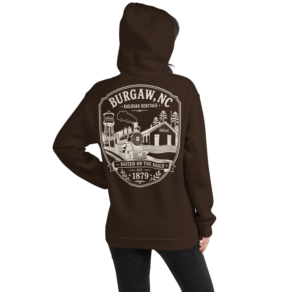 Burgaw, NC - Rooted On The Rails - Unisex Hoodie