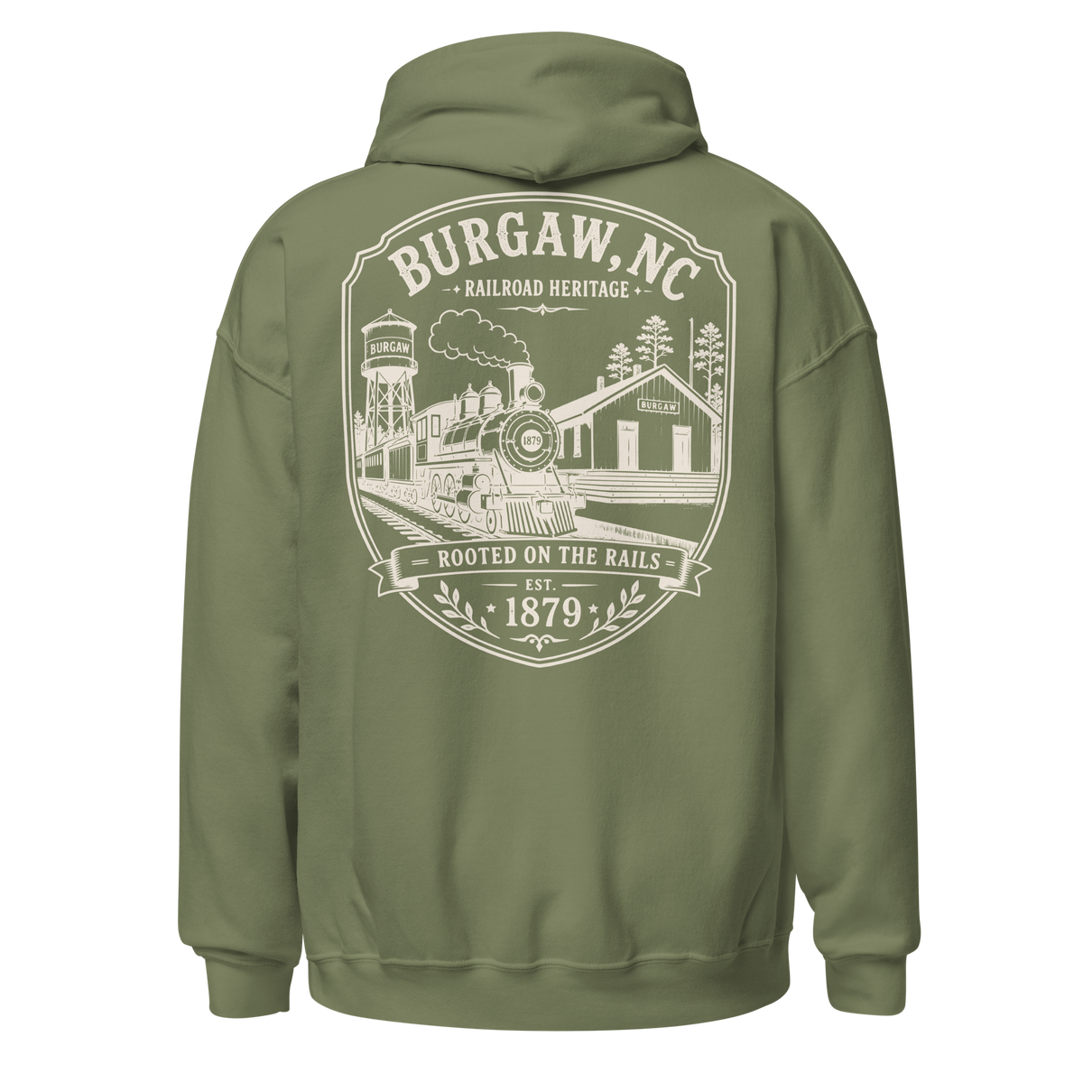 Burgaw, NC - Rooted On The Rails - Unisex Hoodie