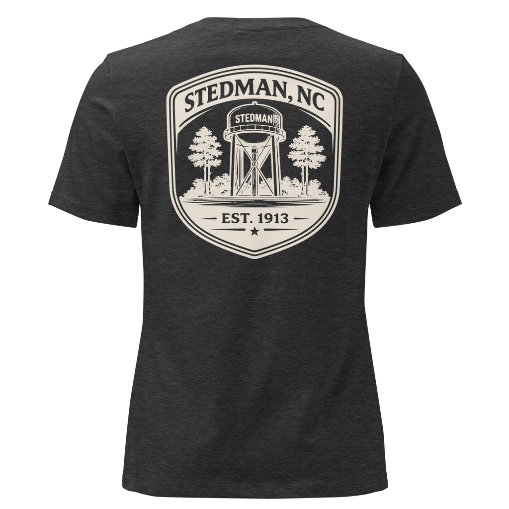Stedman, NC - Stedman Water Tower Badge- Women's Relaxed T-Shirt
