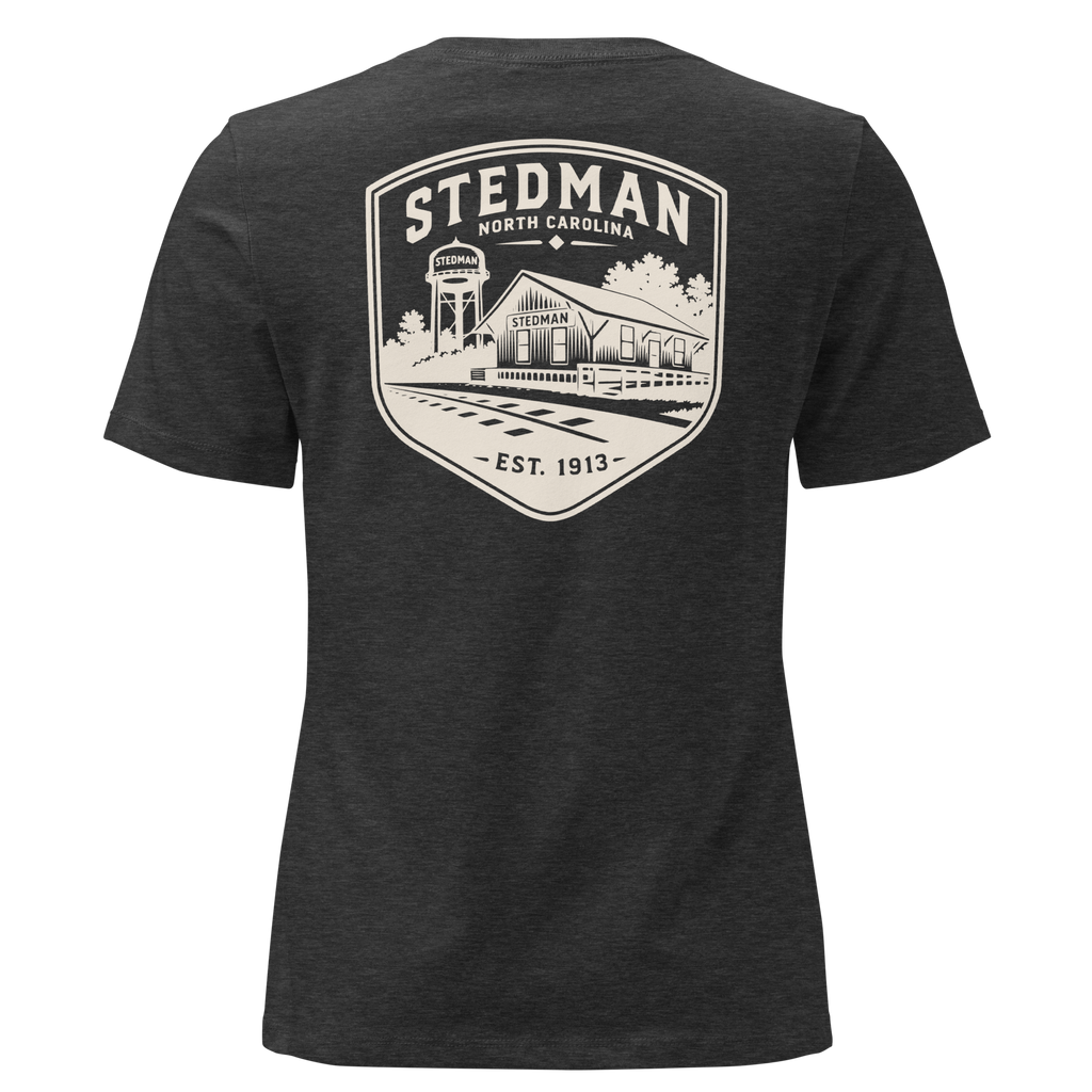 Stedman, NC - Stedman Train Depot Badge- Women's Relaxed T-Shirt